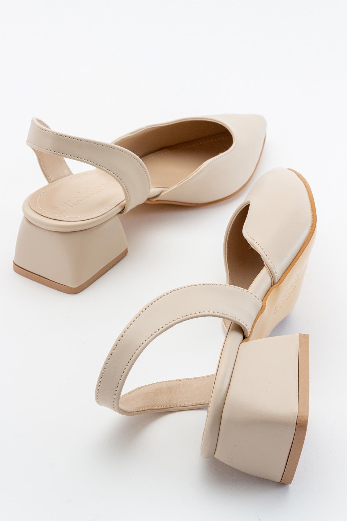 Kadın Topuklu Sandalet TEN CİLT - Görsel 5