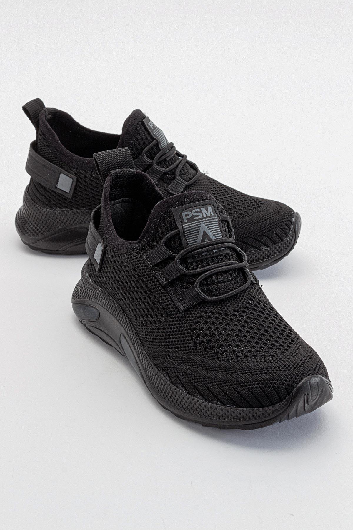 Triko Çocuk Spor Ayakkabı 31-35 SİYAH SİYAH - Görsel 2