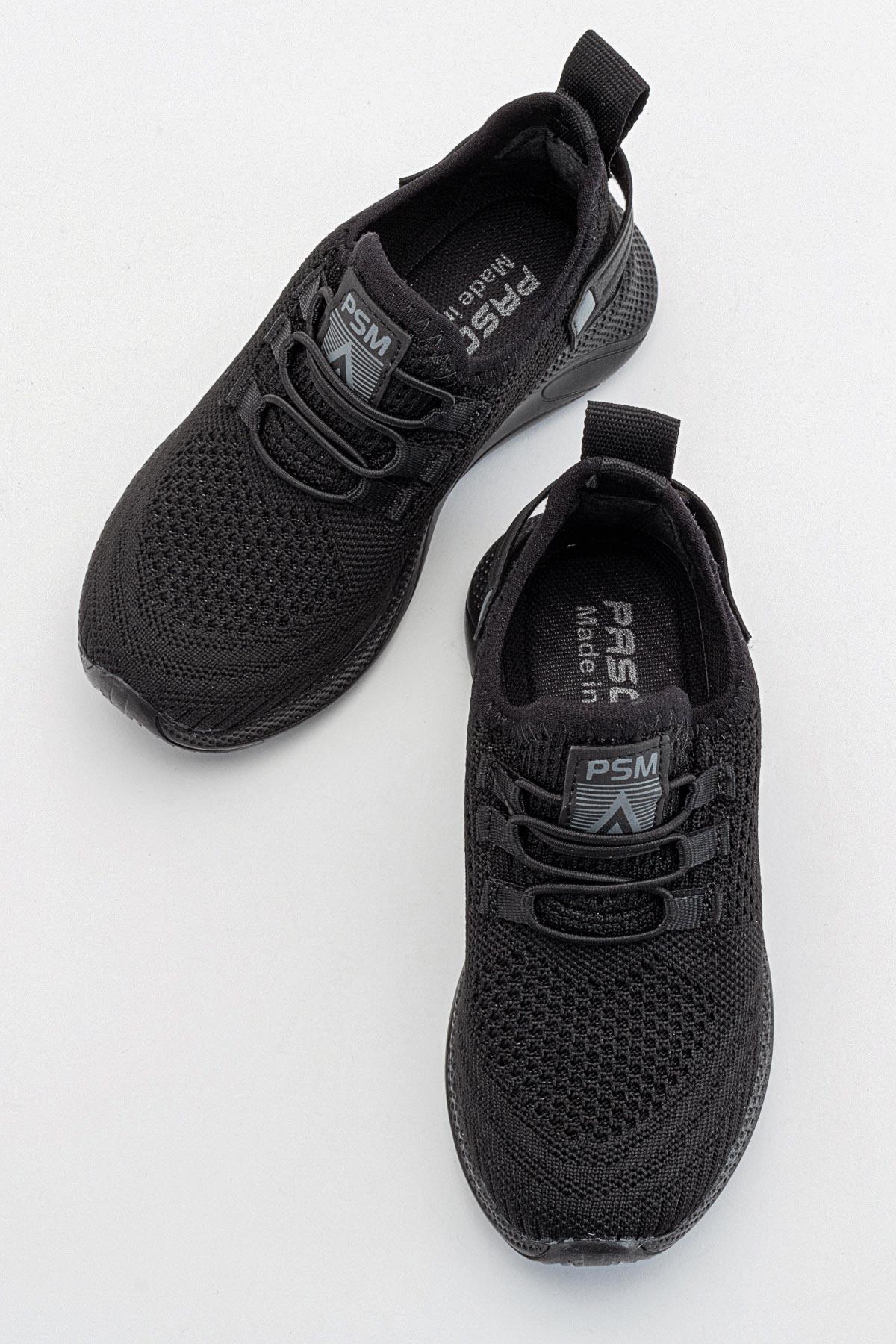 Triko Çocuk Spor Ayakkabı 31-35 SİYAH SİYAH - Görsel 6