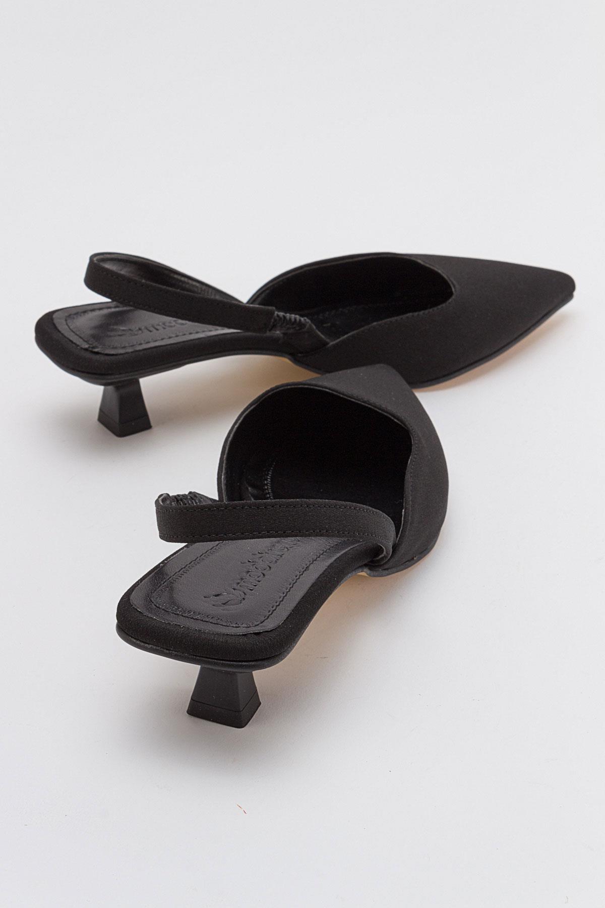 Kadın Topuklu Sandalet SİYAH ZRA - Görsel 5