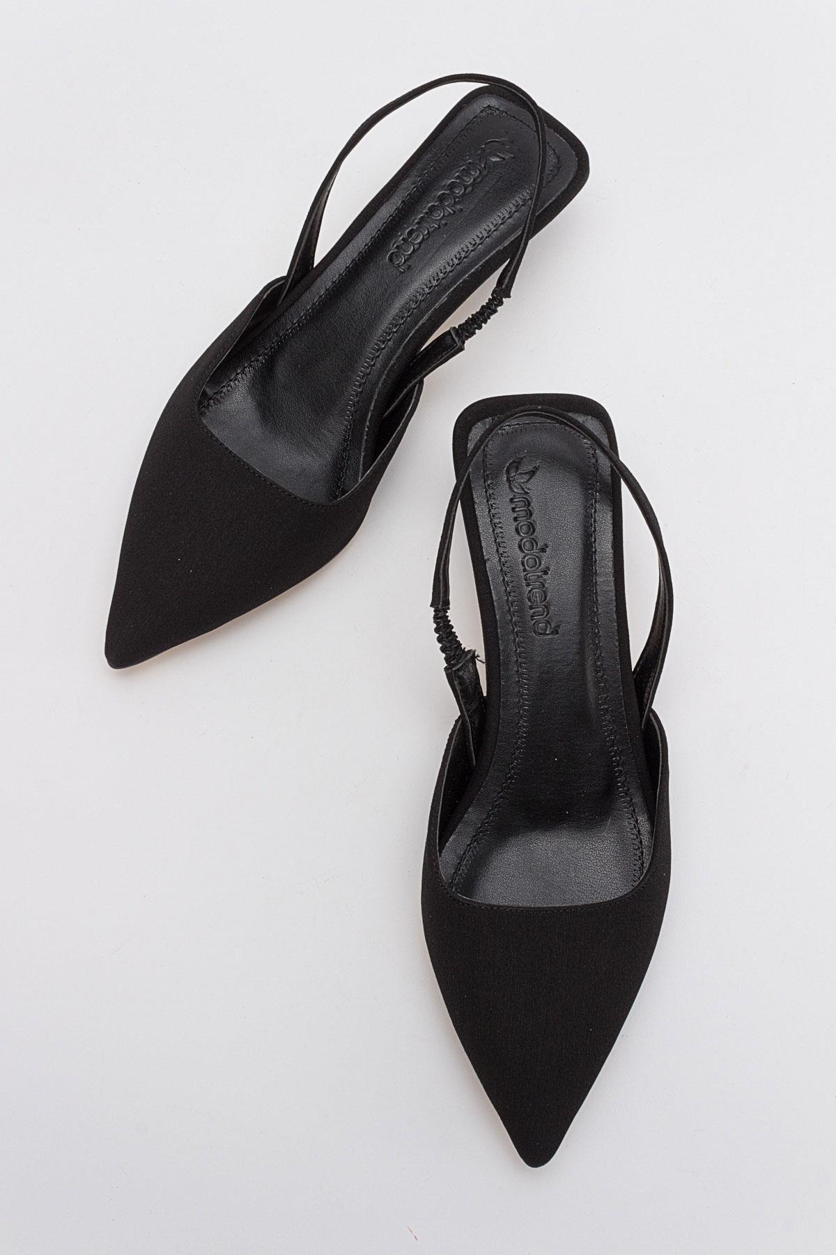 Kadın Topuklu Sandalet SİYAH ZRA - Görsel 6