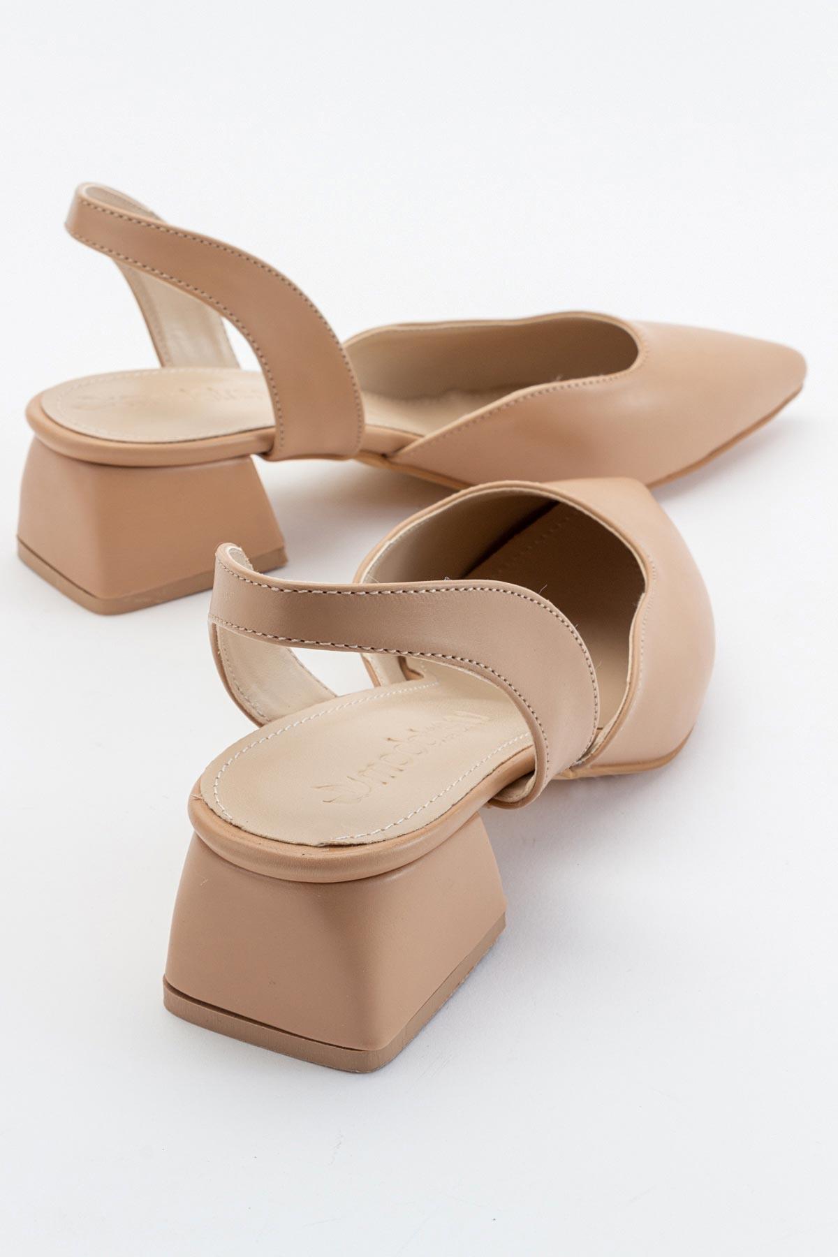 Kadın Topuklu Sandalet NUDE CİLT - Görsel 5
