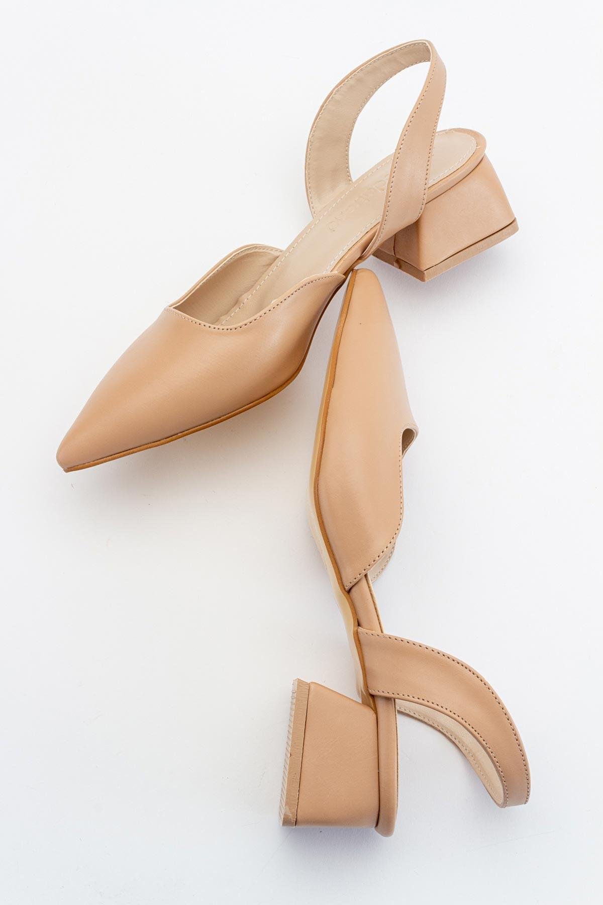 Kadın Topuklu Sandalet NUDE CİLT - Görsel 7