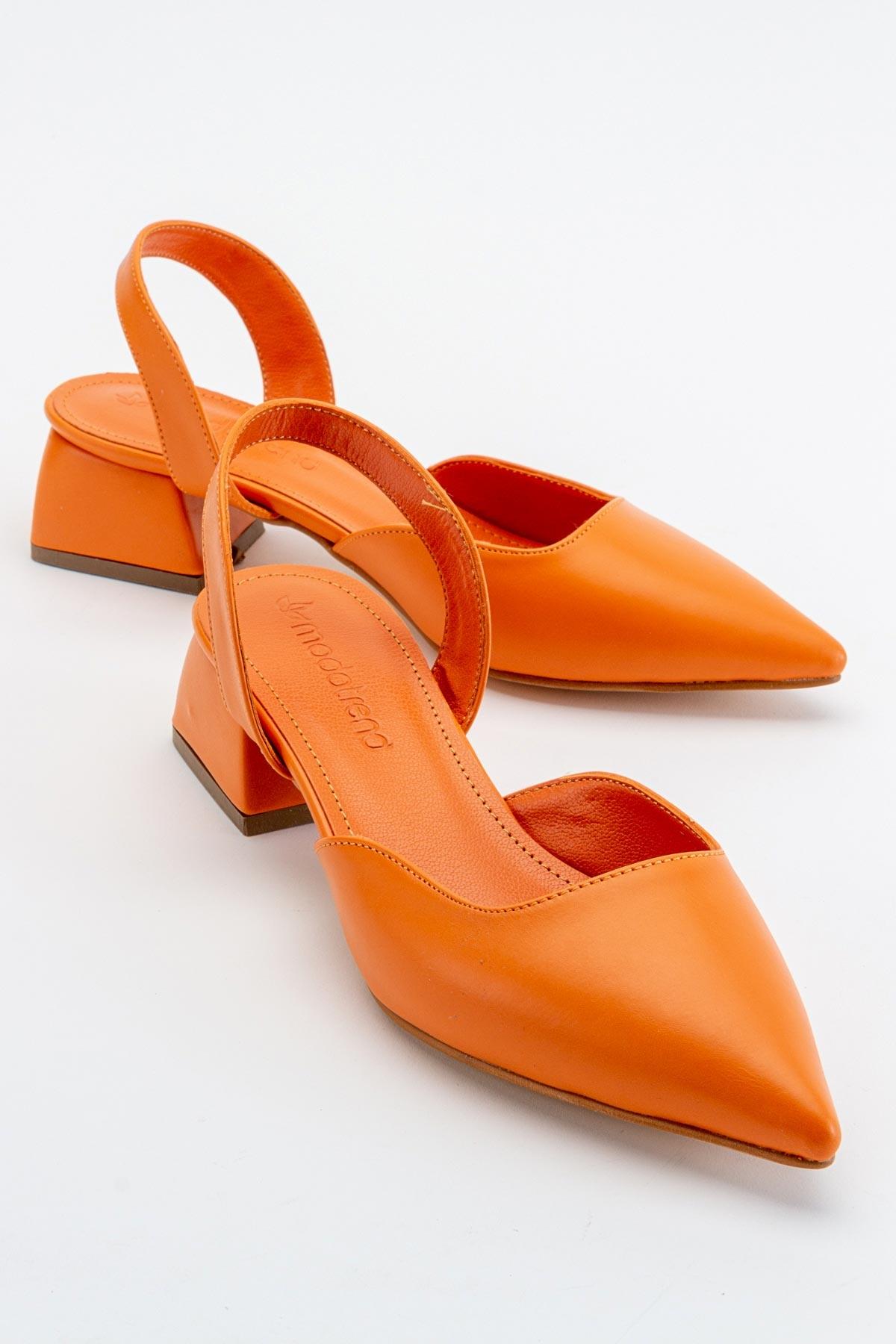 Ccway Çok Renkli Ccway Cilt Kadın Topuklu Sandalet