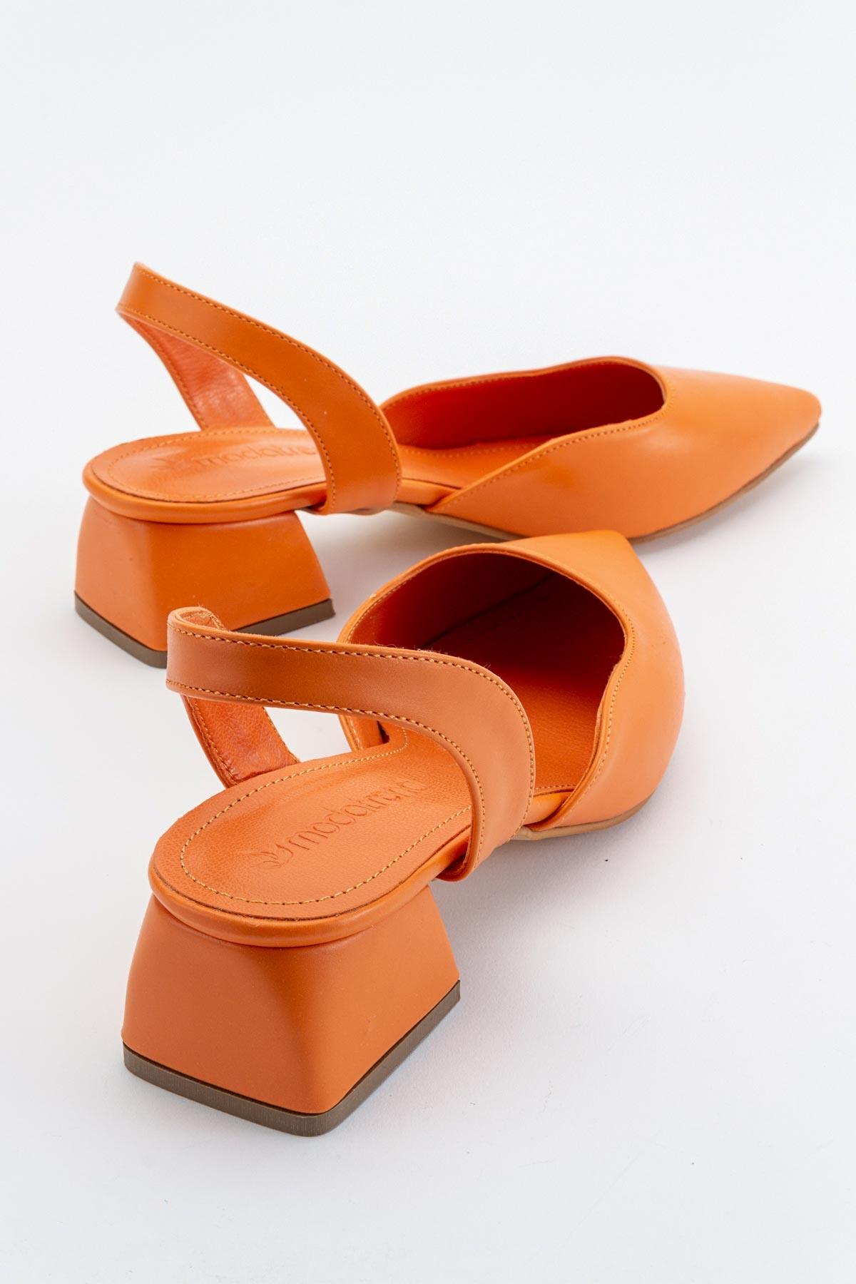 Ccway Çok Renkli Ccway Cilt Kadın Topuklu Sandalet