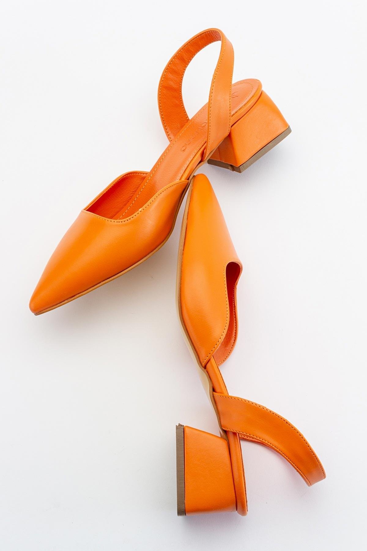 Ccway Çok Renkli Ccway Cilt Kadın Topuklu Sandalet