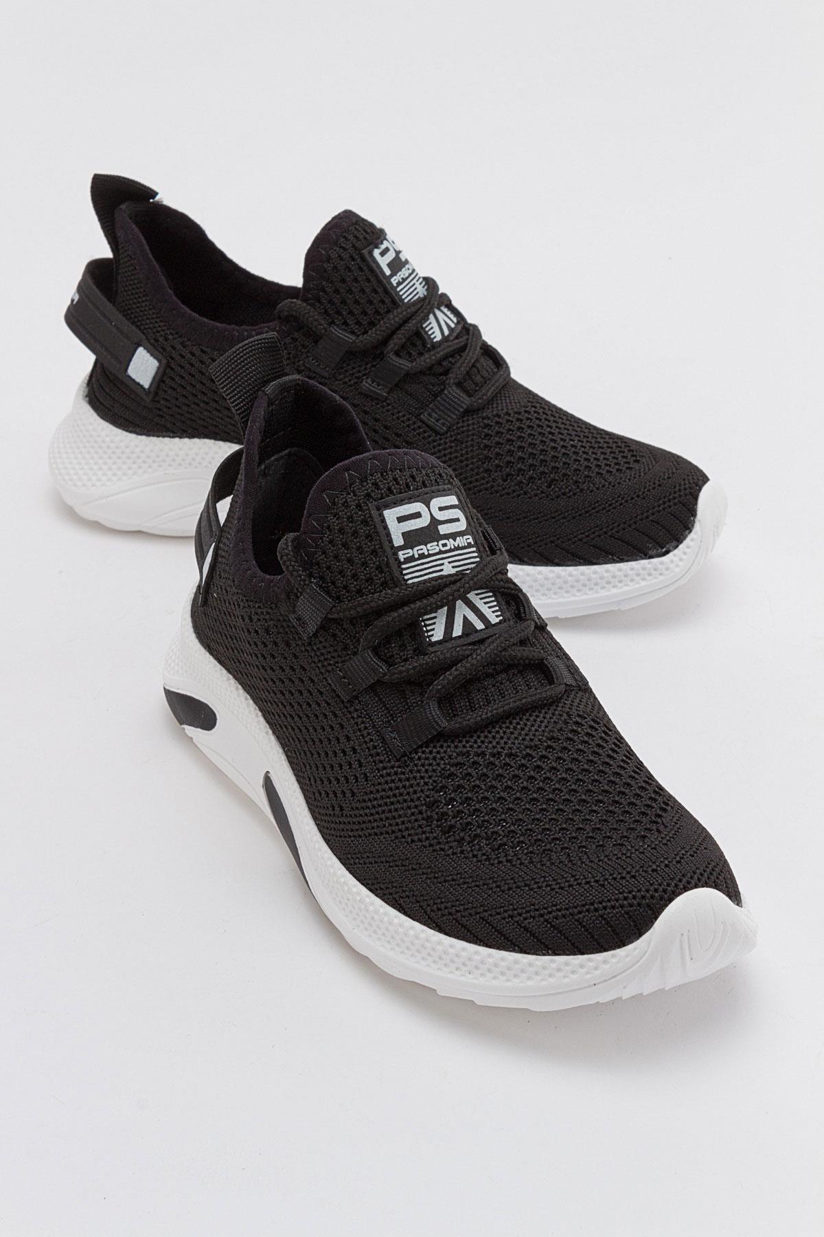 Triko Çocuk Spor Ayakkabı 26-30 SİYAH BEYAZ - Görsel 2