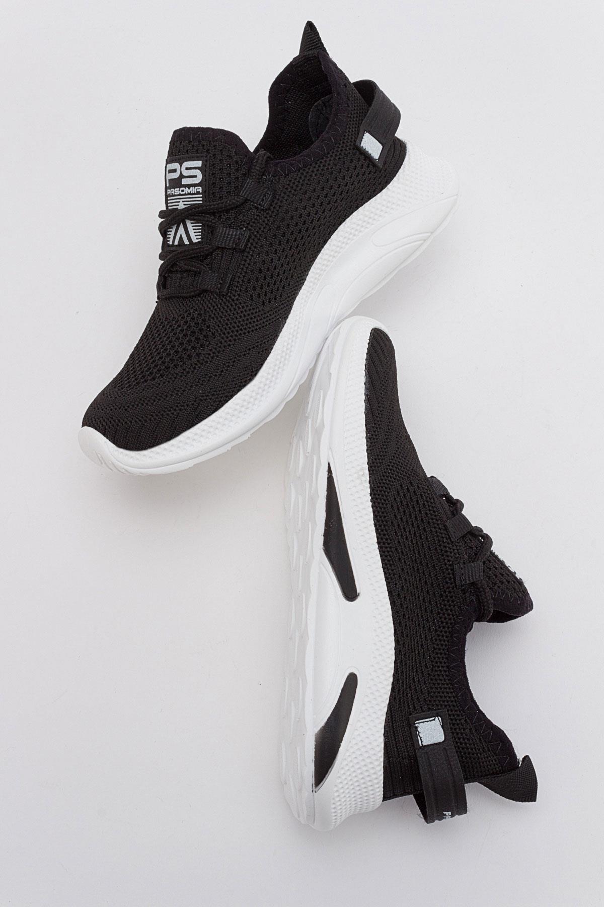 Triko Çocuk Spor Ayakkabı 26-30 SİYAH BEYAZ - Görsel 7