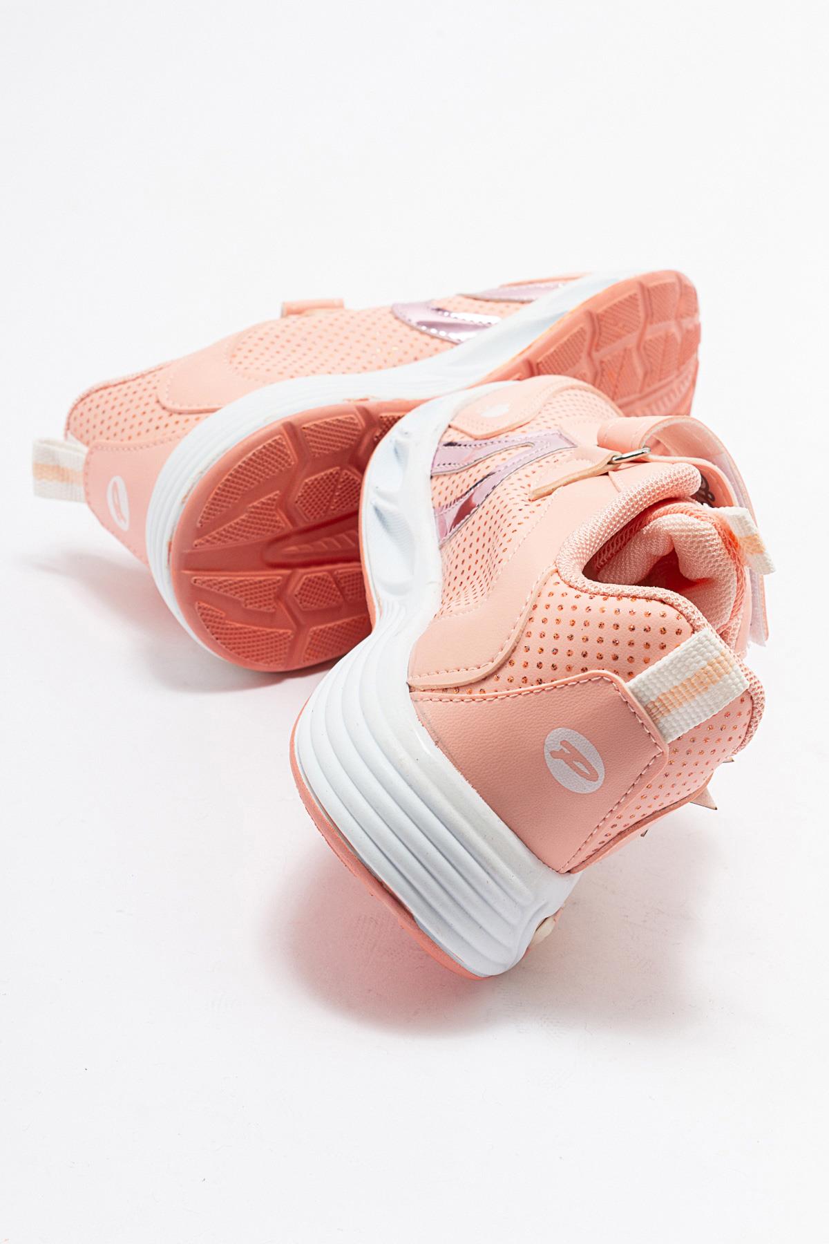 Kalpli Çocuk Spor Ayakkabı PUDRA - Görsel 3