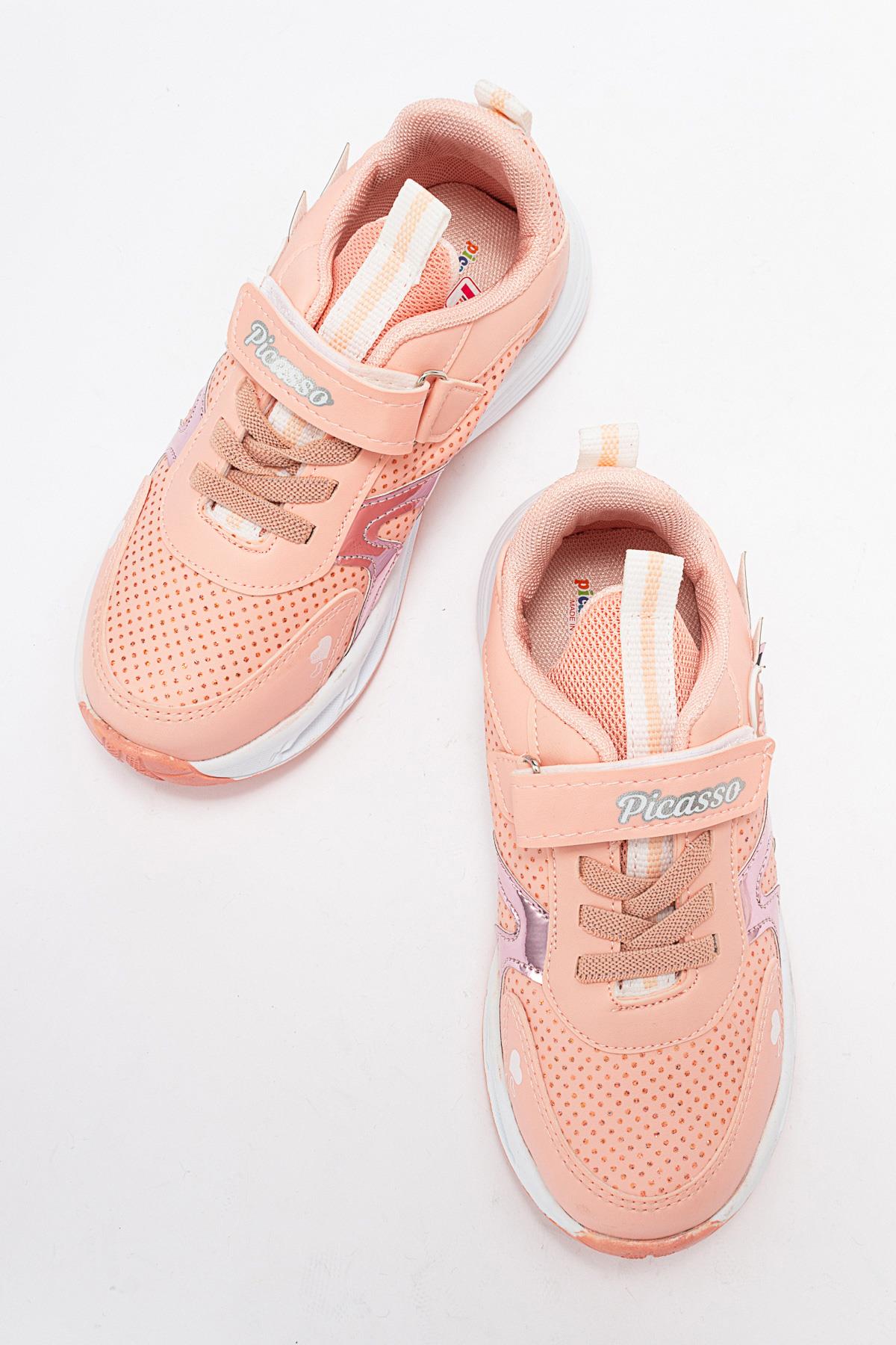 Kalpli Çocuk Spor Ayakkabı PUDRA - Görsel 4
