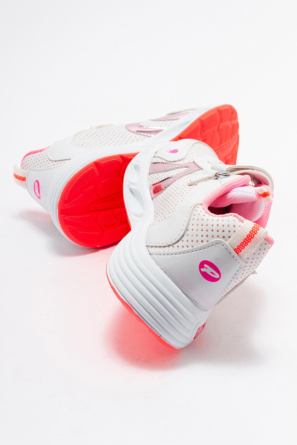 Kalpli Çocuk Spor Ayakkabı BEYAZ FUJE - Görsel 5