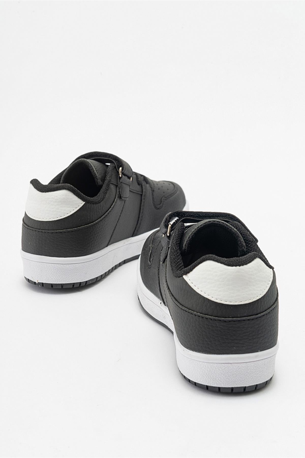 Kaydırmaz Çocuk Cırtlı Spor Ayakkabı SİYAH SİYAH - Görsel 5