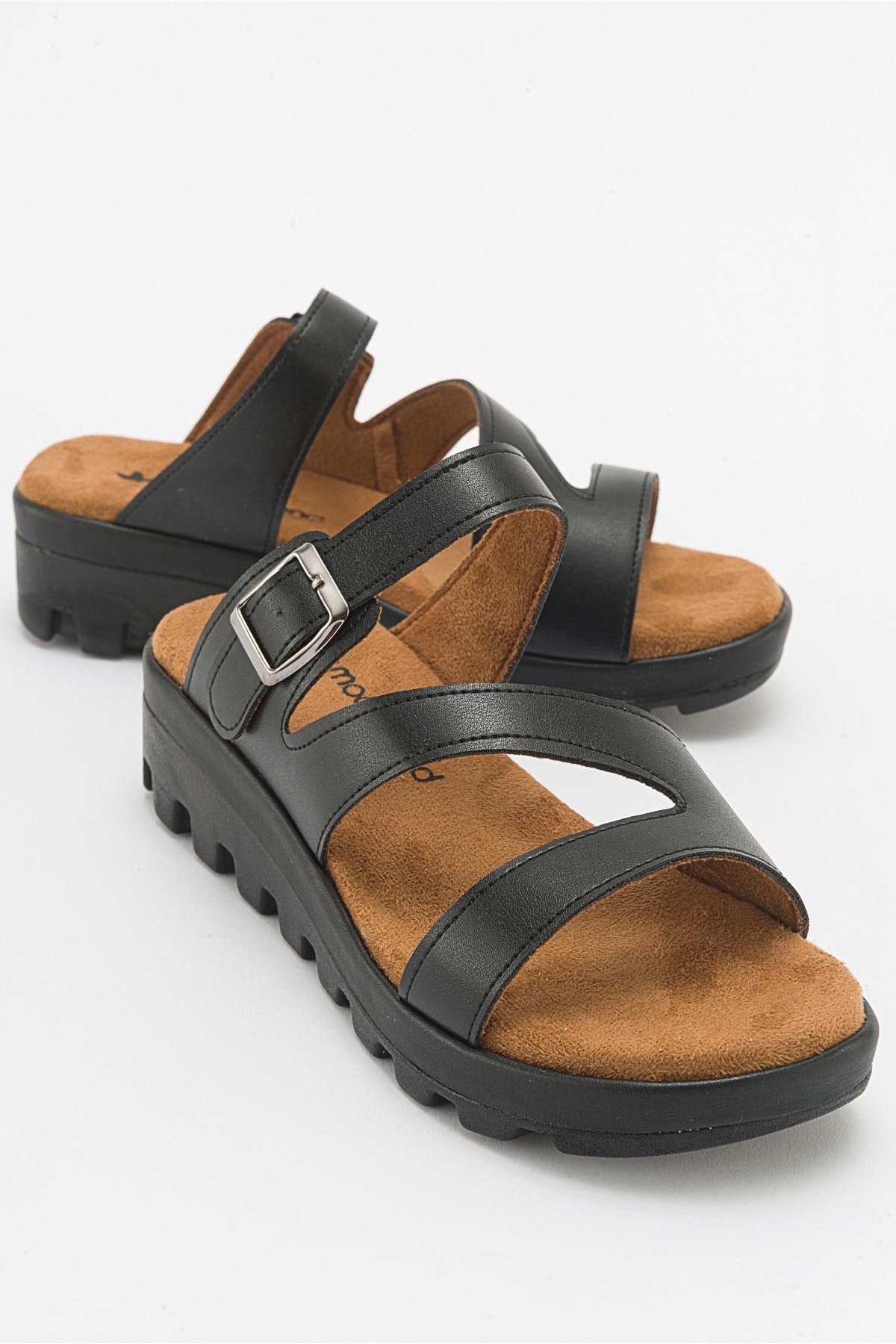 Kadın Tokalı Terlik SİYAH - Görsel 2
