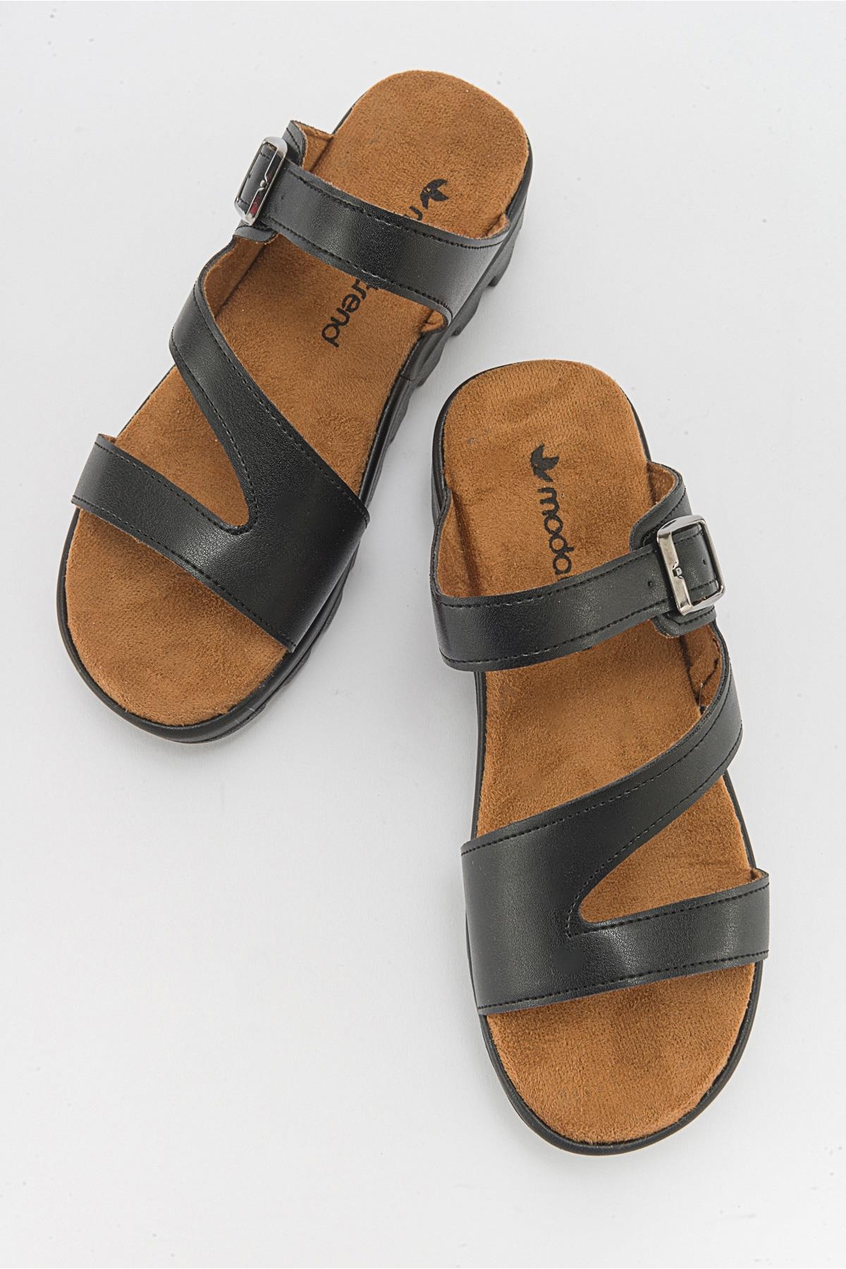 Kadın Tokalı Terlik SİYAH - Görsel 6