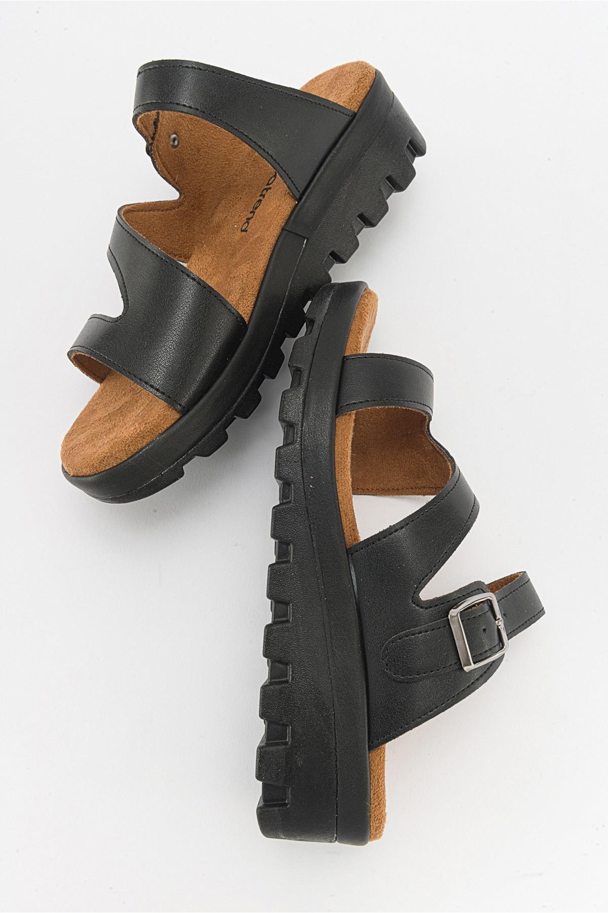 Kadın Tokalı Terlik SİYAH - Görsel 7