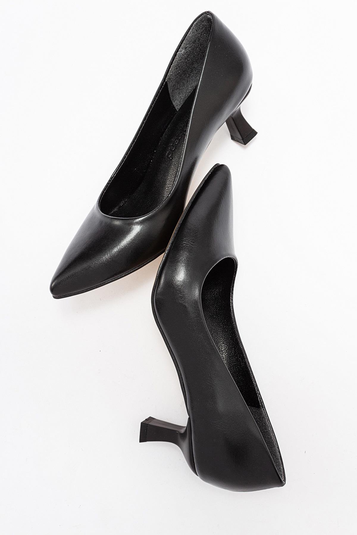 Kadın Stiletto Ayakkabı SİYAH CİLT - Görsel 7
