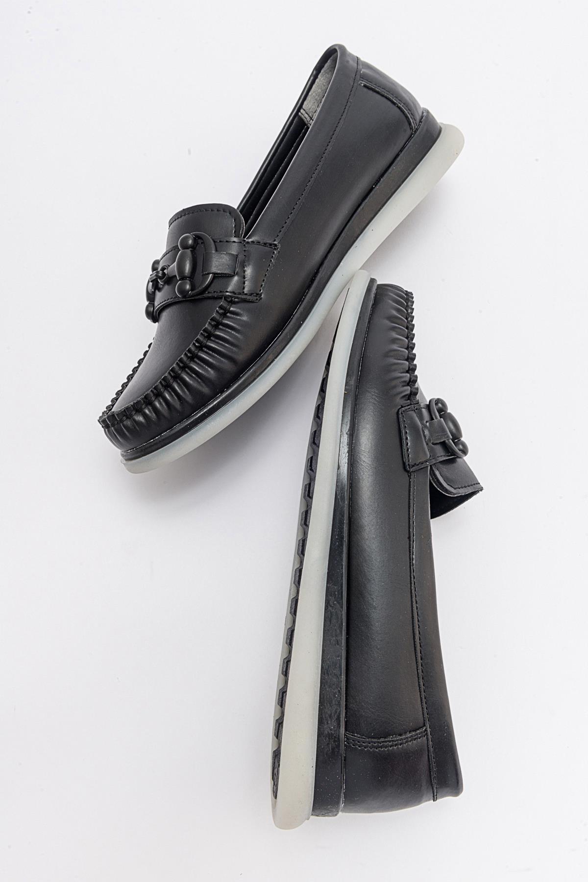 Kaydırmaz Kadın Ayakkabı SİYAH CİLT - Görsel 7