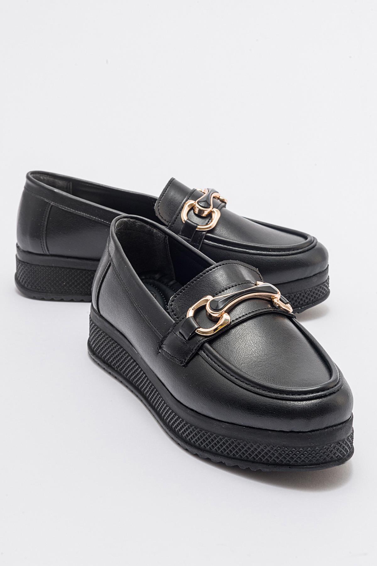 Kadın Tokalı Ayakkabı SİYAH CİLT - Görsel 2