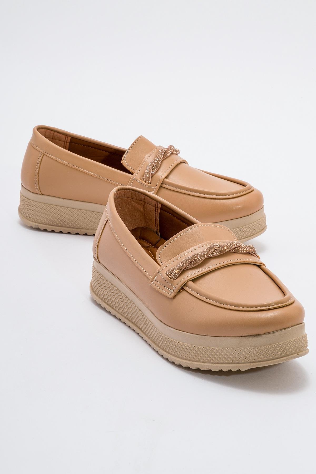 Kadın Taşlı Ayakkabı NUDE CİLT - Görsel 2
