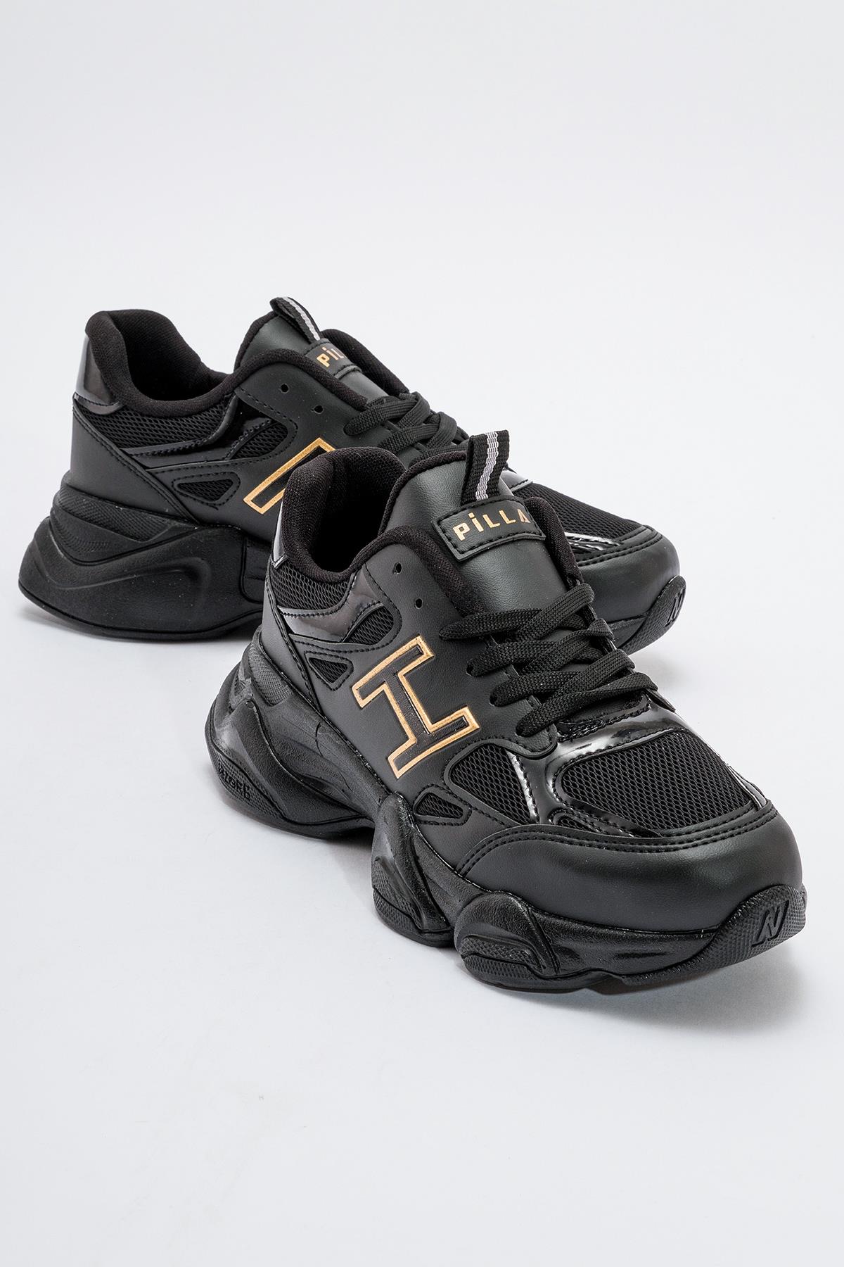 Kadın Anorak Spor Ayakkabı SİYAH ALTIN - Görsel 2