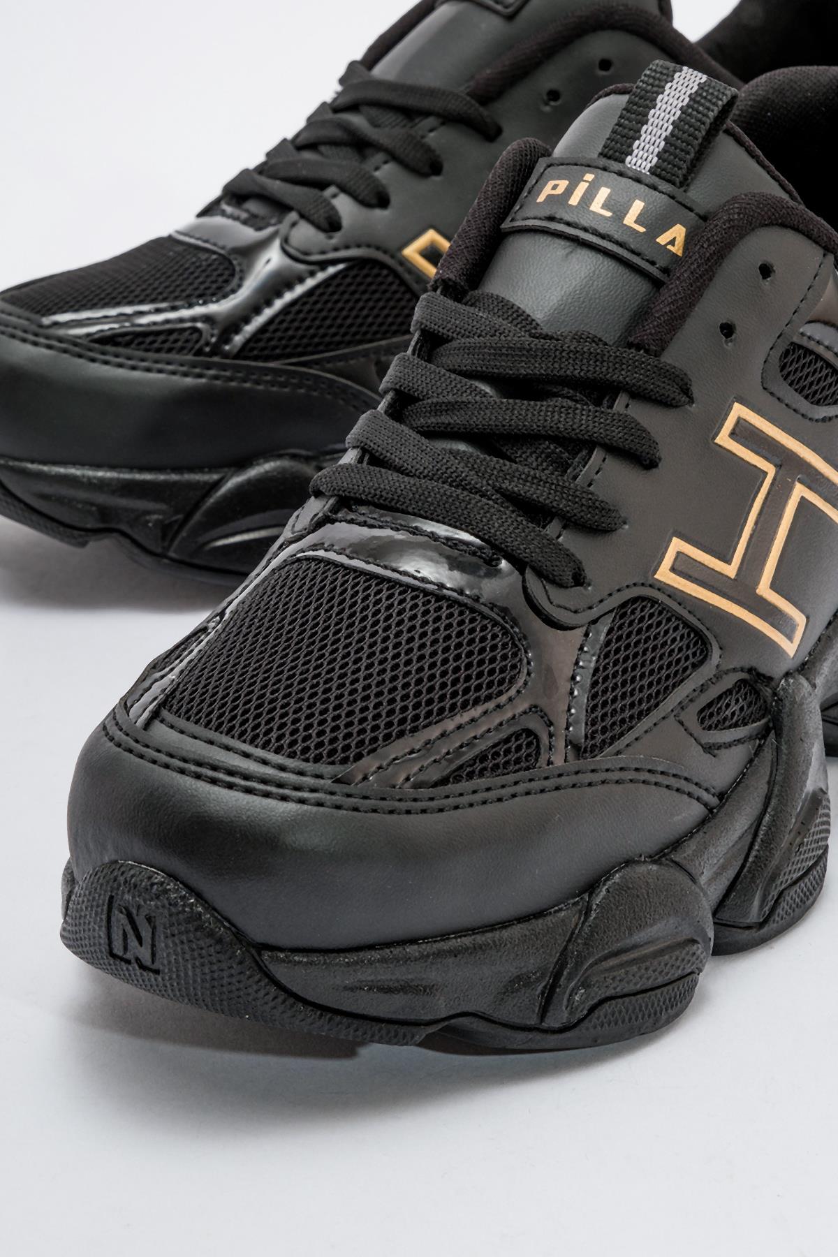 Kadın Anorak Spor Ayakkabı SİYAH ALTIN - Görsel 4