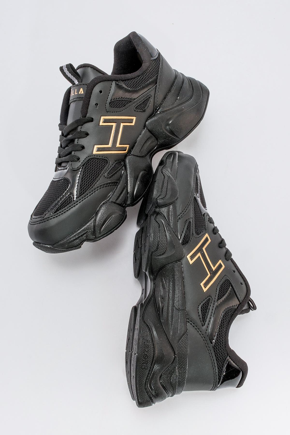 Kadın Anorak Spor Ayakkabı SİYAH ALTIN - Görsel 7