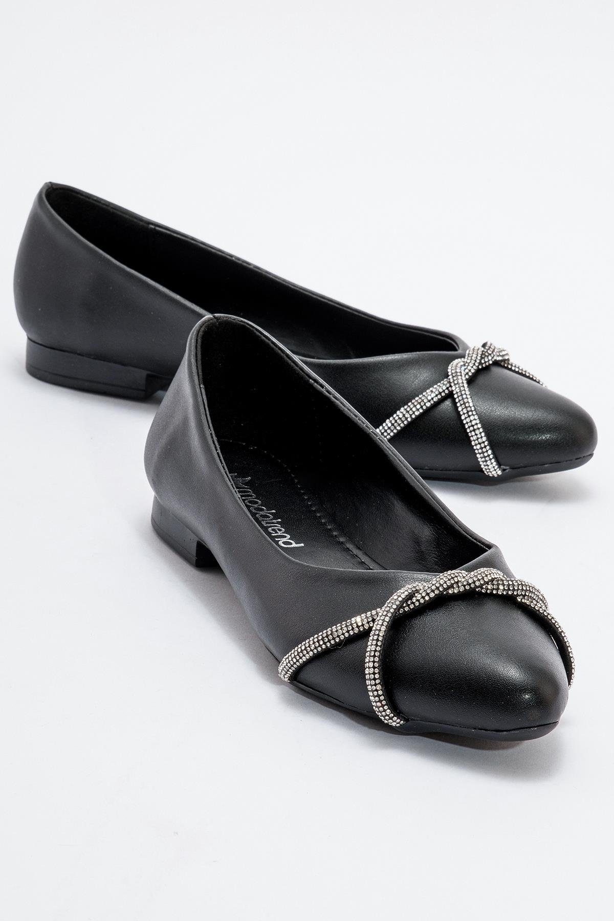 Kadın Taşlı Babet SİYAH CİLT - Görsel 2