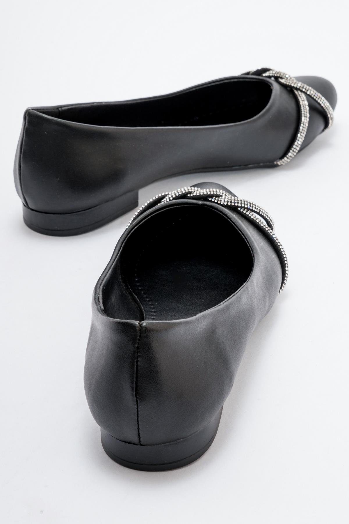 Kadın Taşlı Babet SİYAH CİLT - Görsel 5