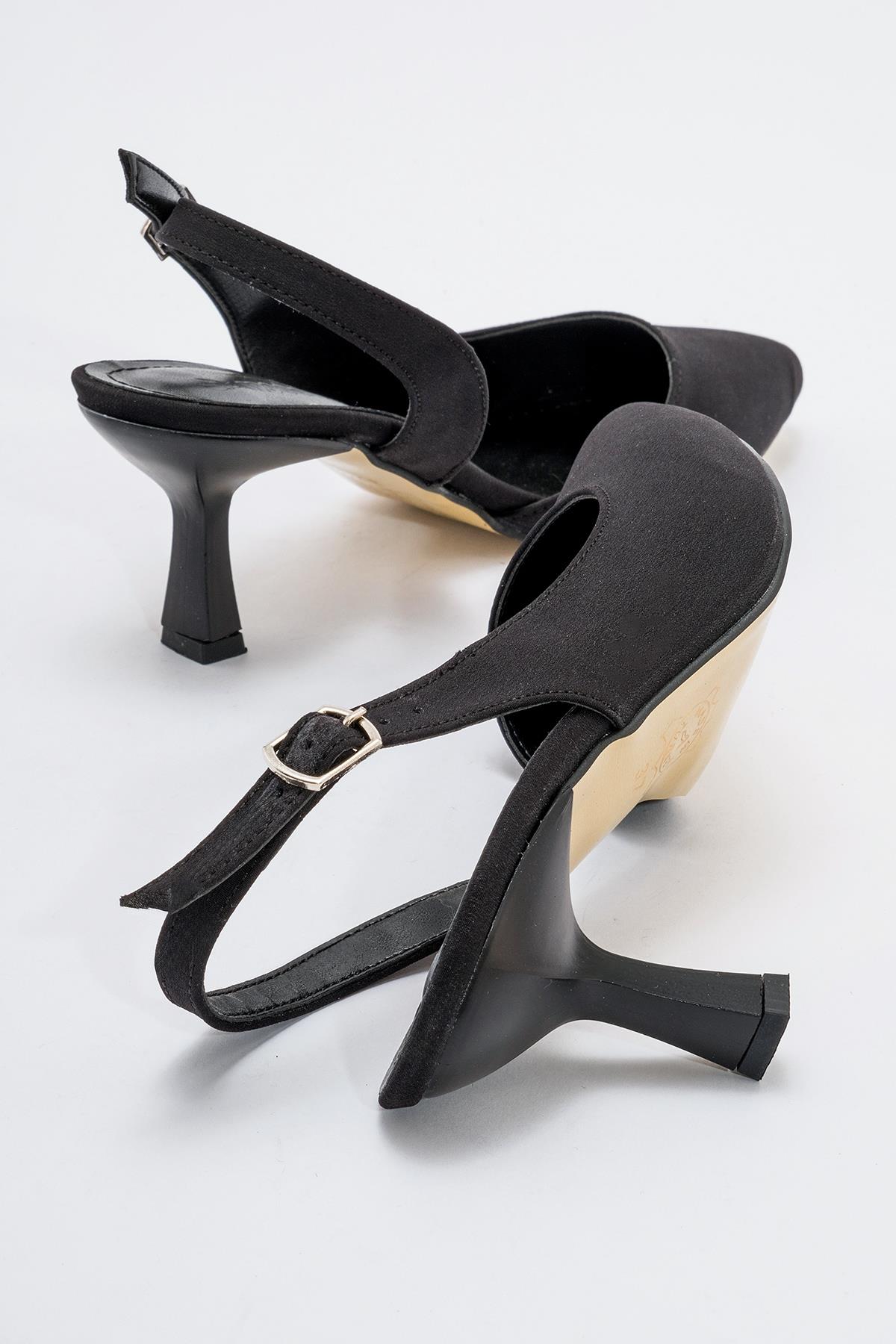 Kadın Topuklu Ayakkabı SİYAH KOT - Görsel 5