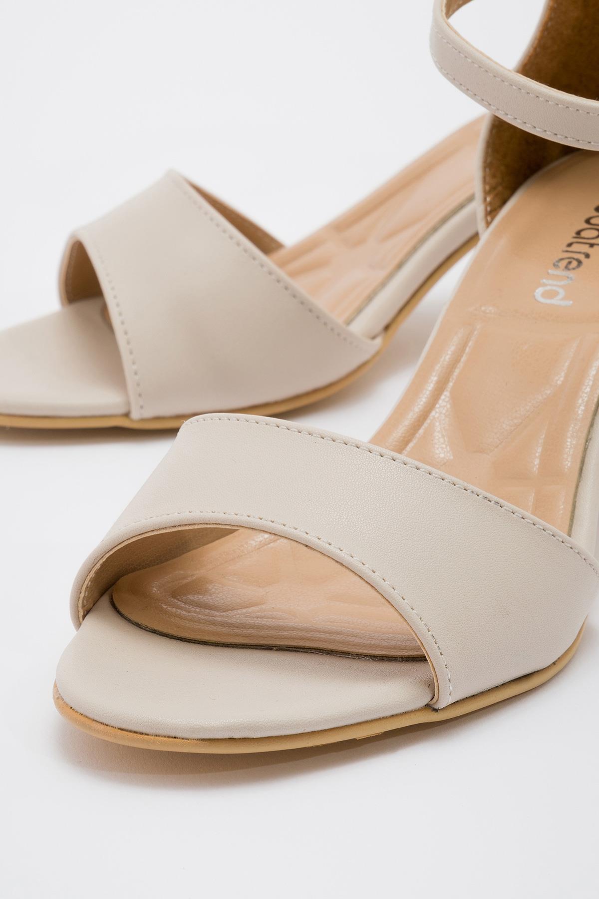 Kadın Bantlı Topuklu Sandalet TEN CİLT - Görsel 4