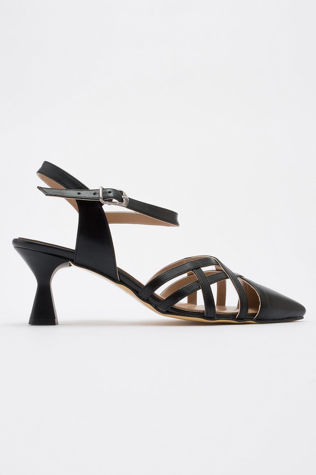 Kadın Stiletto Ayakkab SİYAH CİLT - Görsel 3