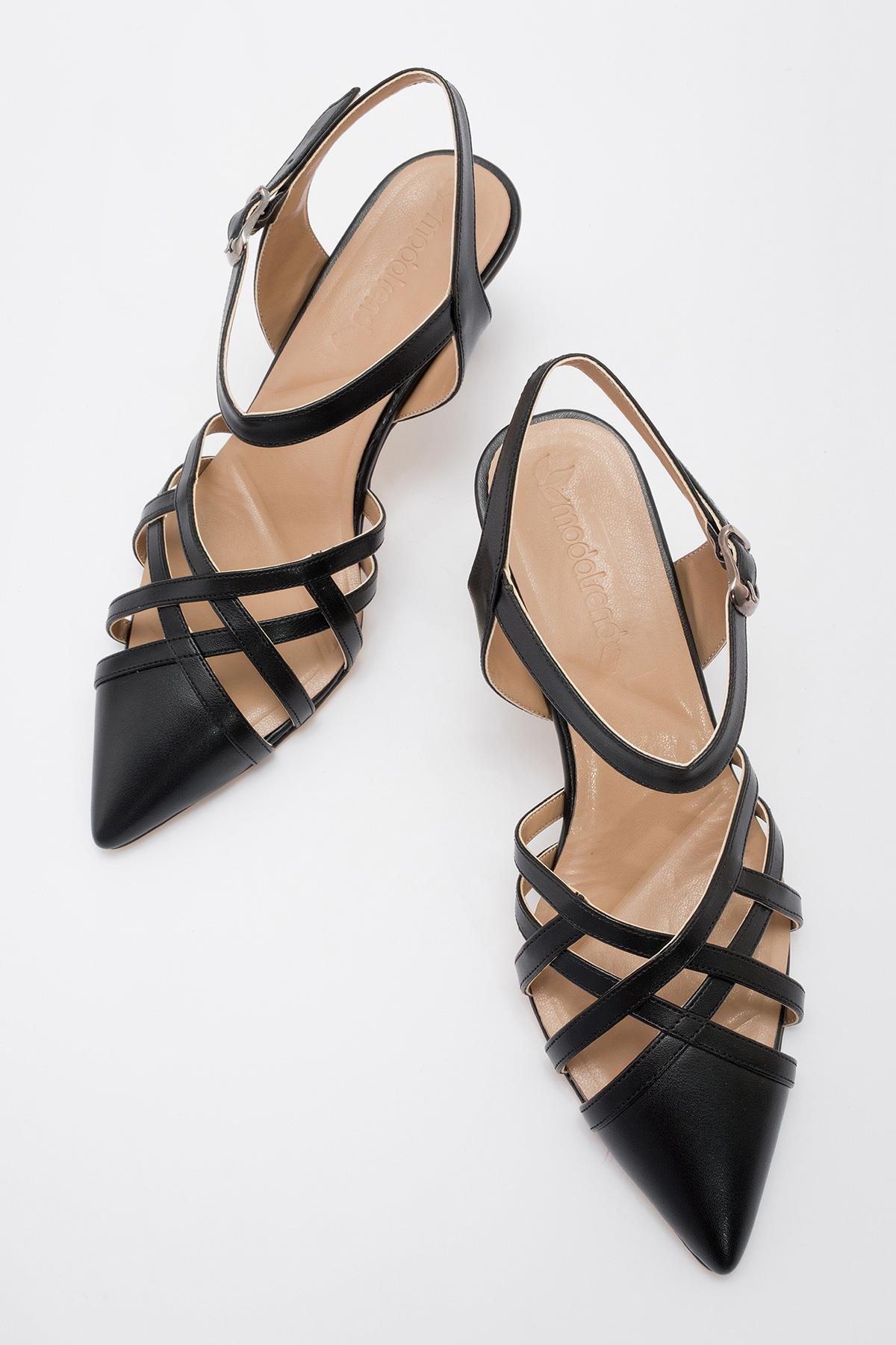 Kadın Stiletto Ayakkab SİYAH CİLT - Görsel 6