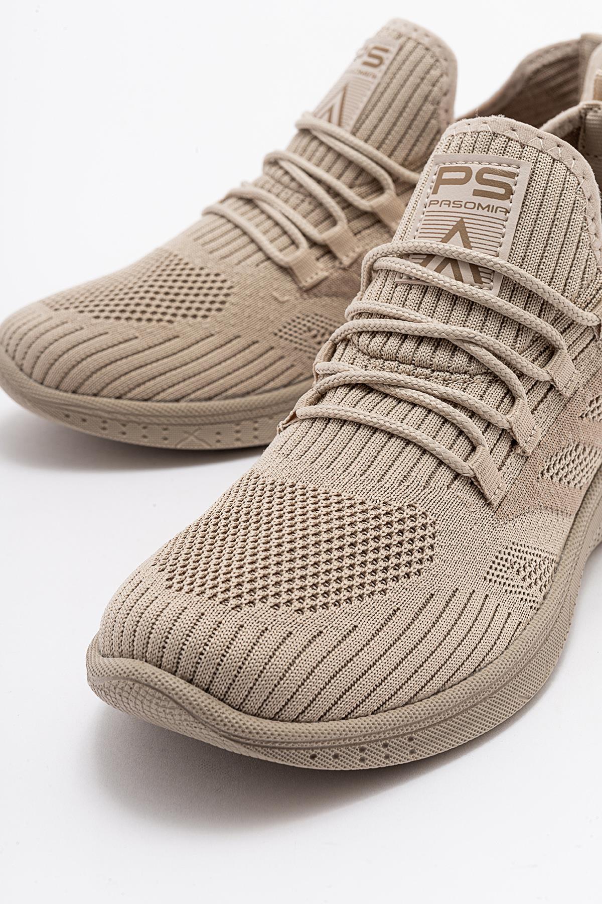Anorak Bağcıklı Kadın Spor Ayakkabı BEJ BEJ - Görsel 4