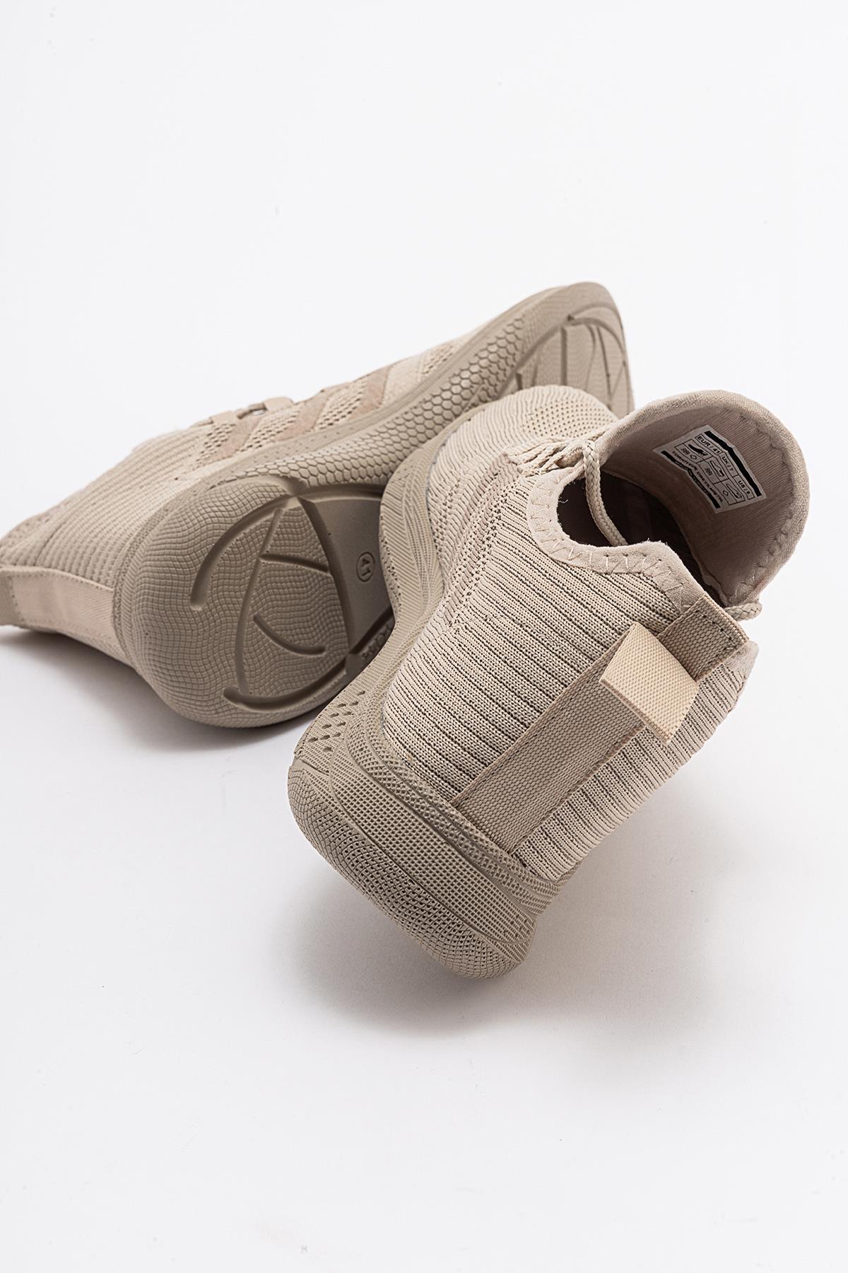 Anorak Bağcıklı Kadın Spor Ayakkabı BEJ BEJ - Görsel 5