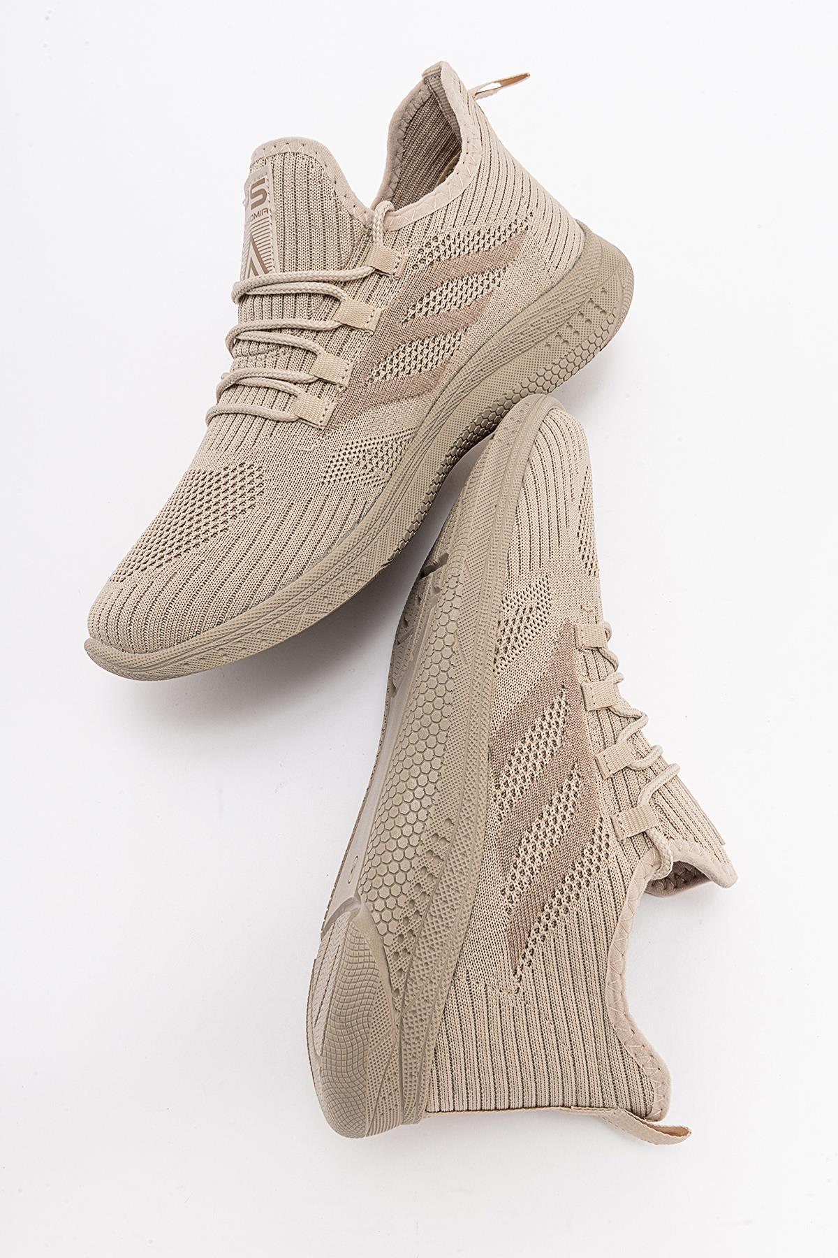 Anorak Bağcıklı Kadın Spor Ayakkabı BEJ BEJ - Görsel 7