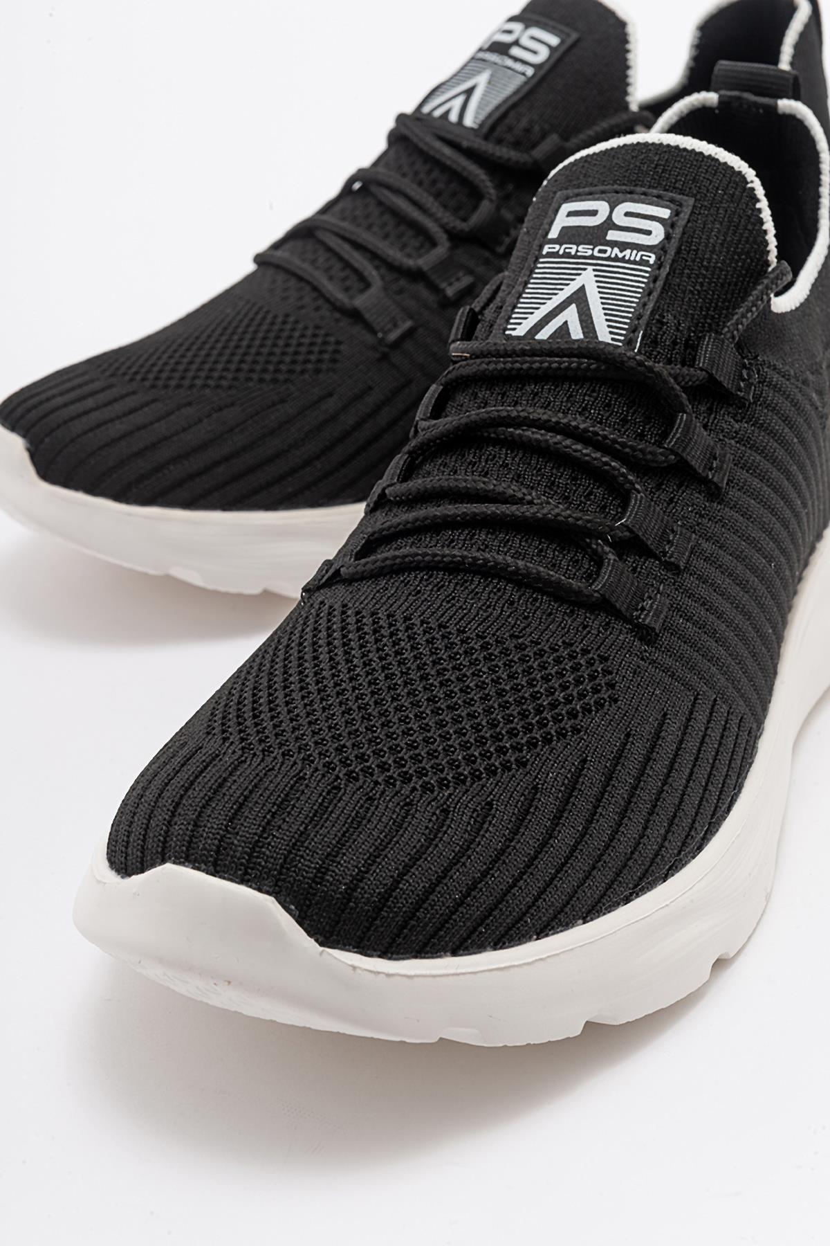 Anorak Bağcıklı Kadın Spor Ayakkabı SİYAH BEYAZ - Görsel 4