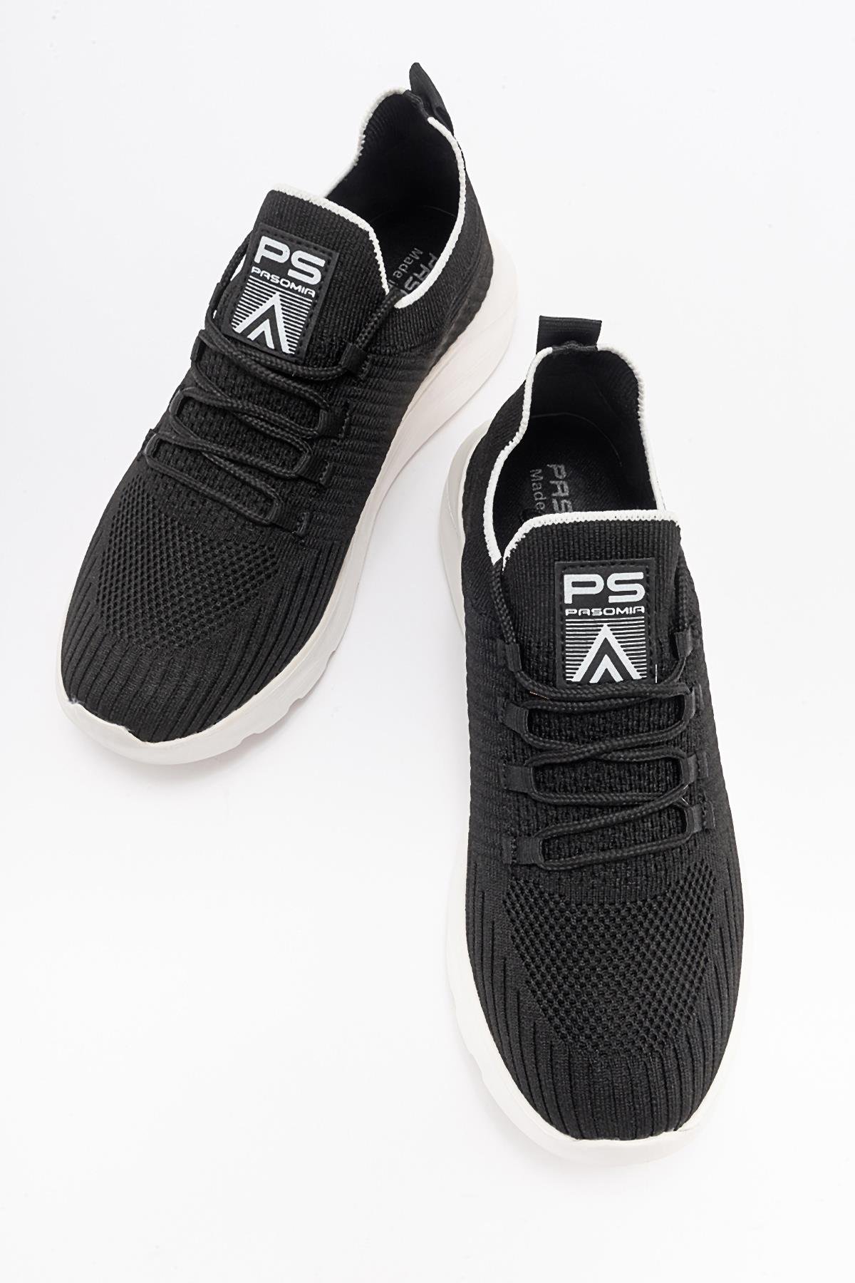 Anorak Bağcıklı Kadın Spor Ayakkabı SİYAH BEYAZ - Görsel 6