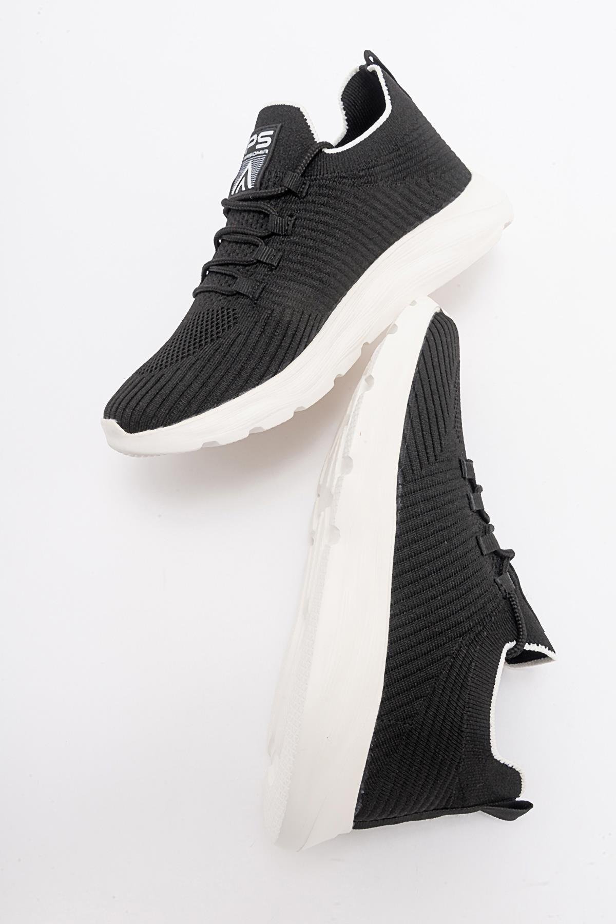 Anorak Bağcıklı Kadın Spor Ayakkabı SİYAH BEYAZ - Görsel 7