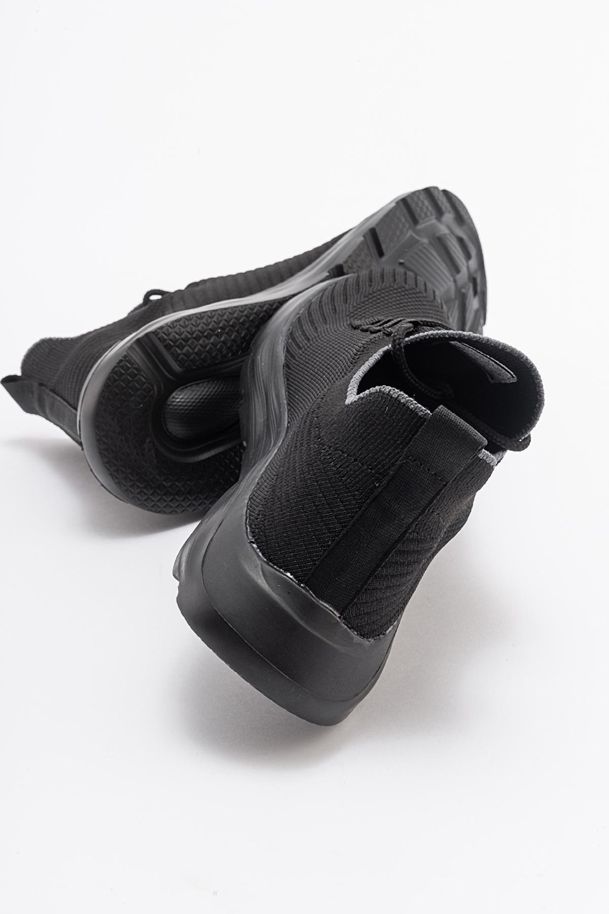 Anorak Bağcıklı Kadın Spor Ayakkabı SİYAH SİYAH - Görsel 6