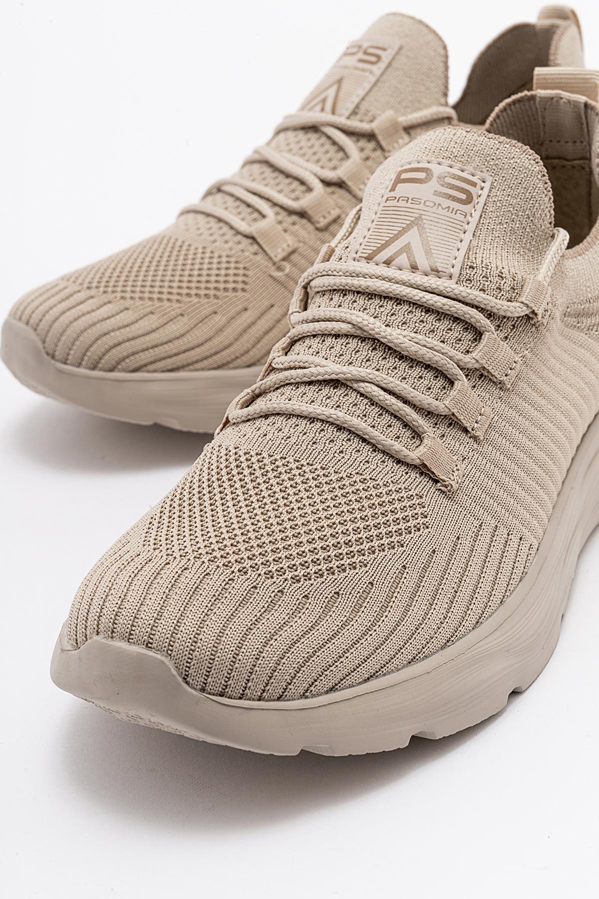 Anorak Bağcıklı Kadın Spor Ayakkabı BEJ BEJ - Görsel 4