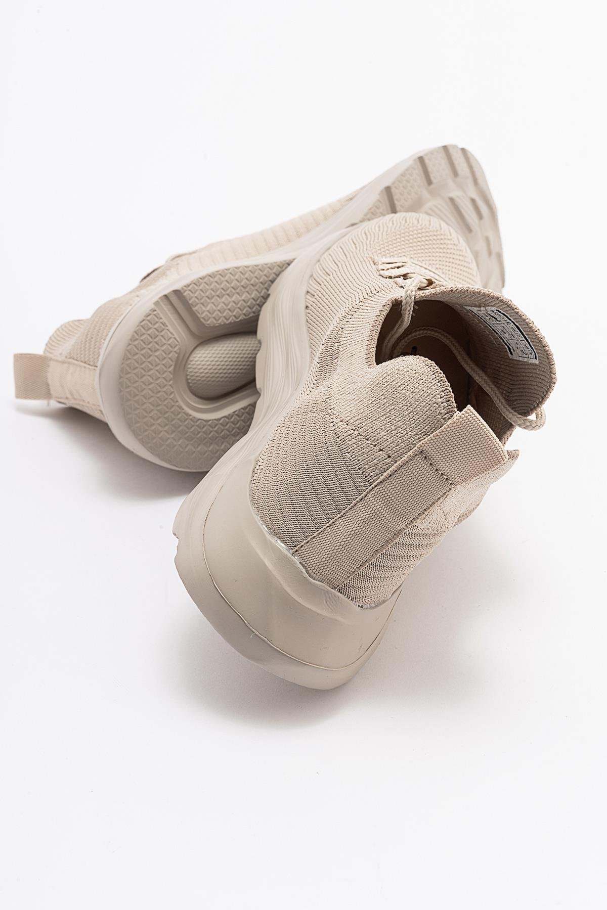 Anorak Bağcıklı Kadın Spor Ayakkabı BEJ BEJ - Görsel 5