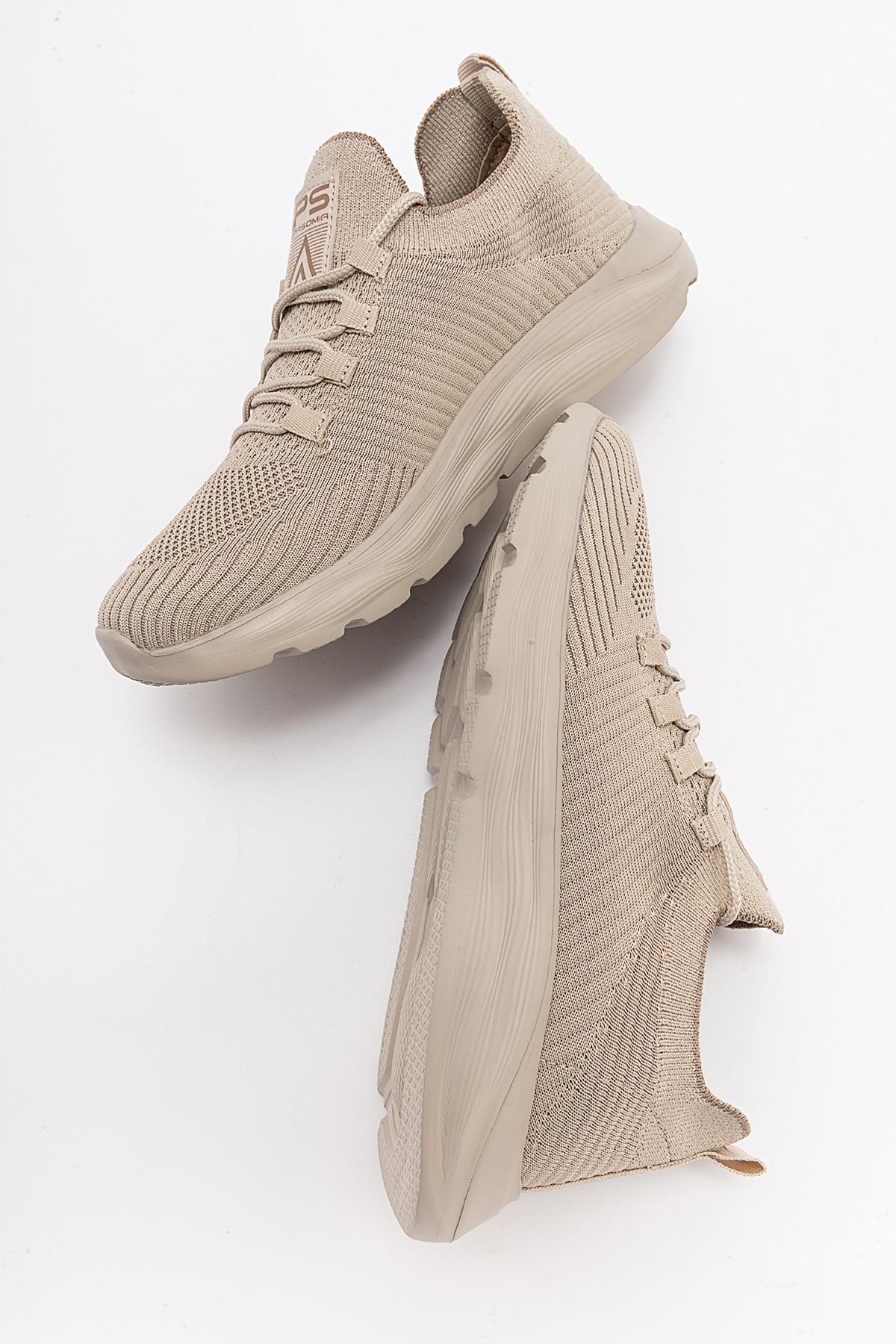 Anorak Bağcıklı Kadın Spor Ayakkabı BEJ BEJ - Görsel 7