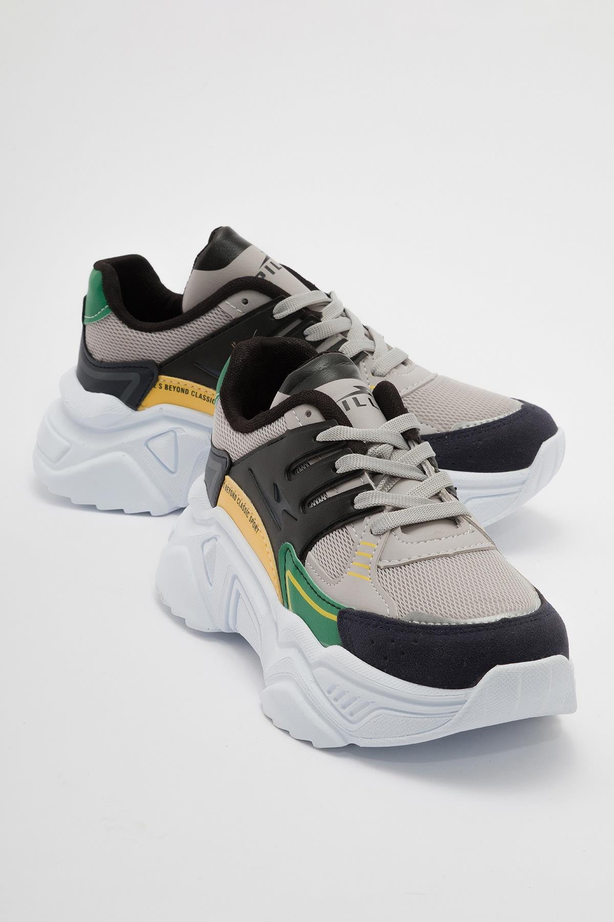 Kadın Anorak Spor Ayakkabı LACİ FÜME SARI - Görsel 2