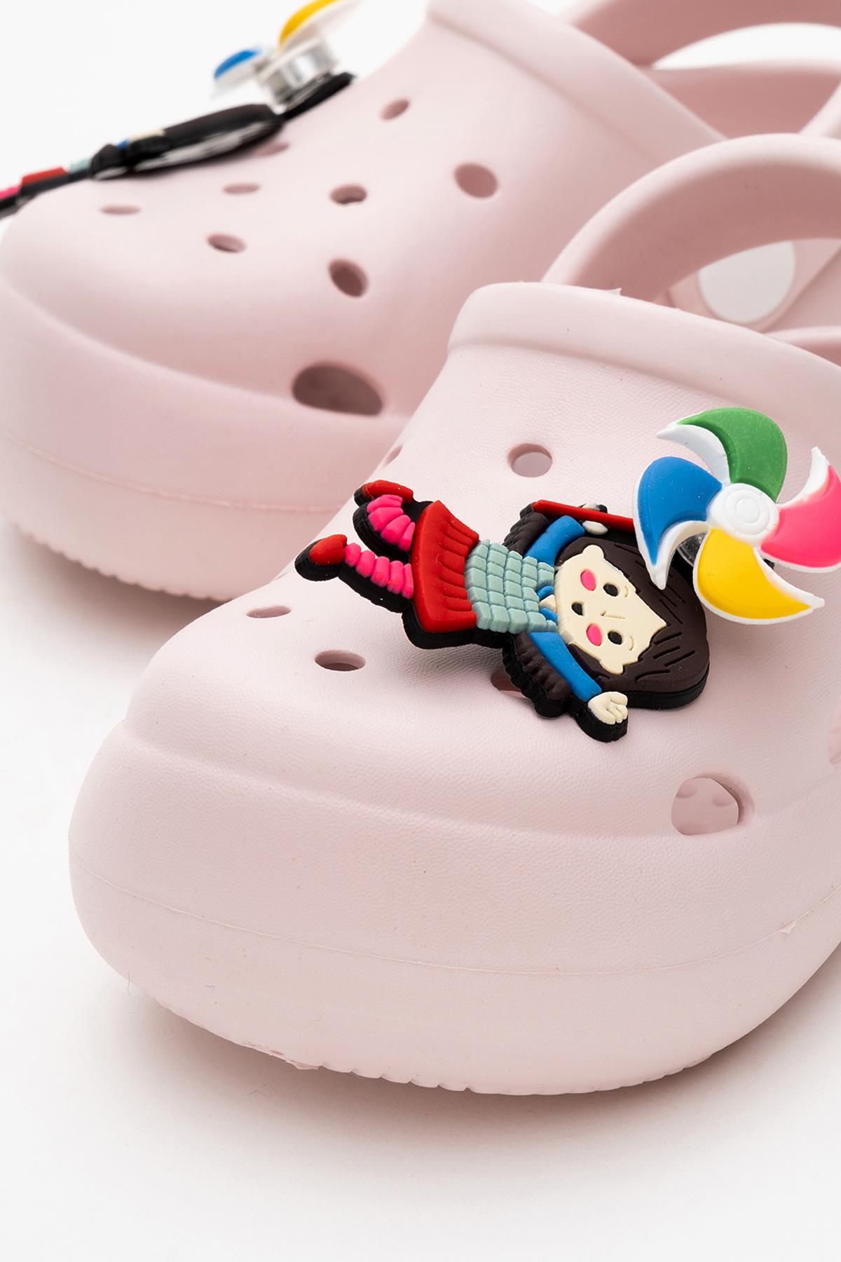 Çocuk Aksesuarlı Sabo Terlik 22-25 PUDRA - Görsel 4