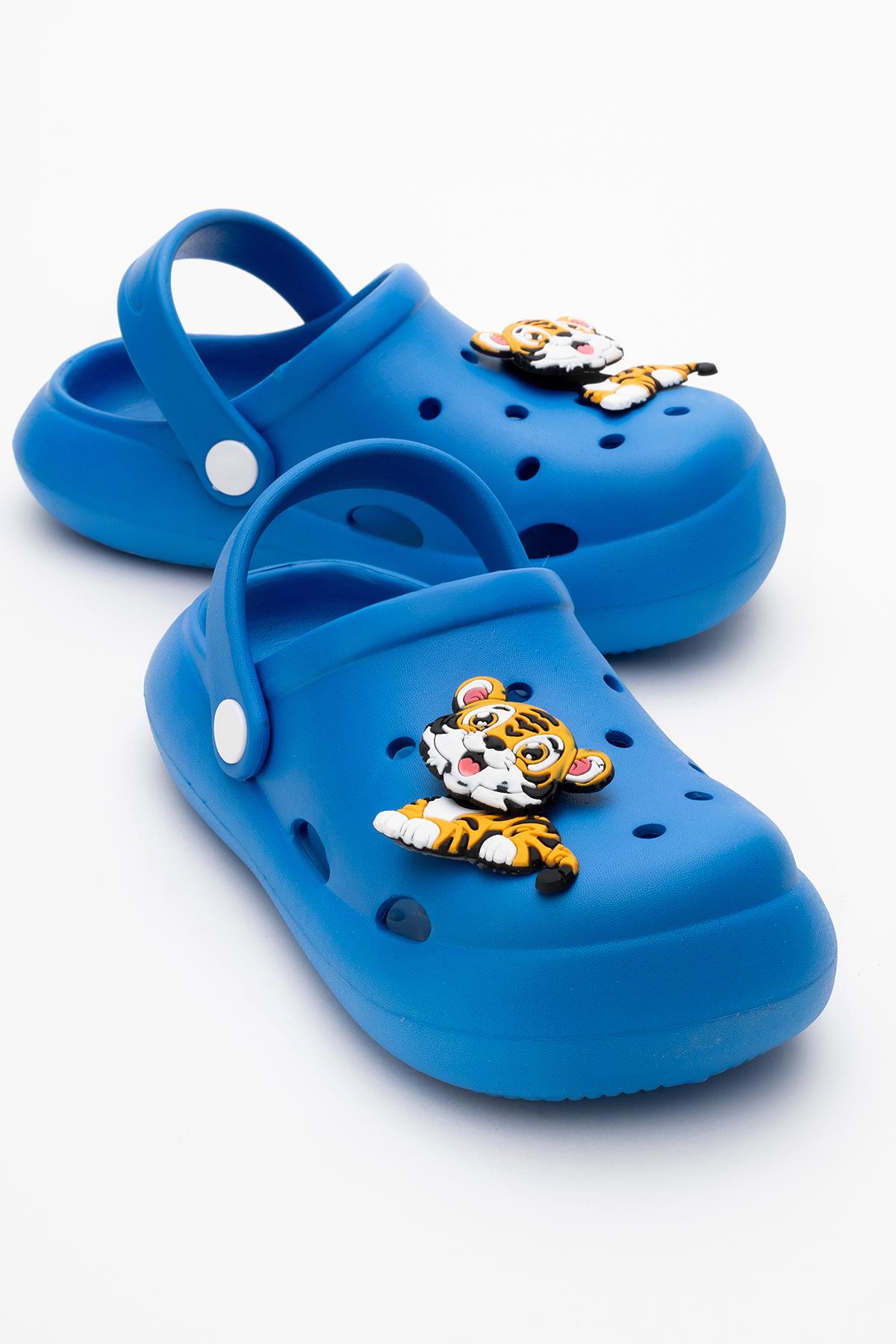 Çocuk Aksesuarlı Sabo Terlik 30-35 SAX MAVİ - Görsel 2