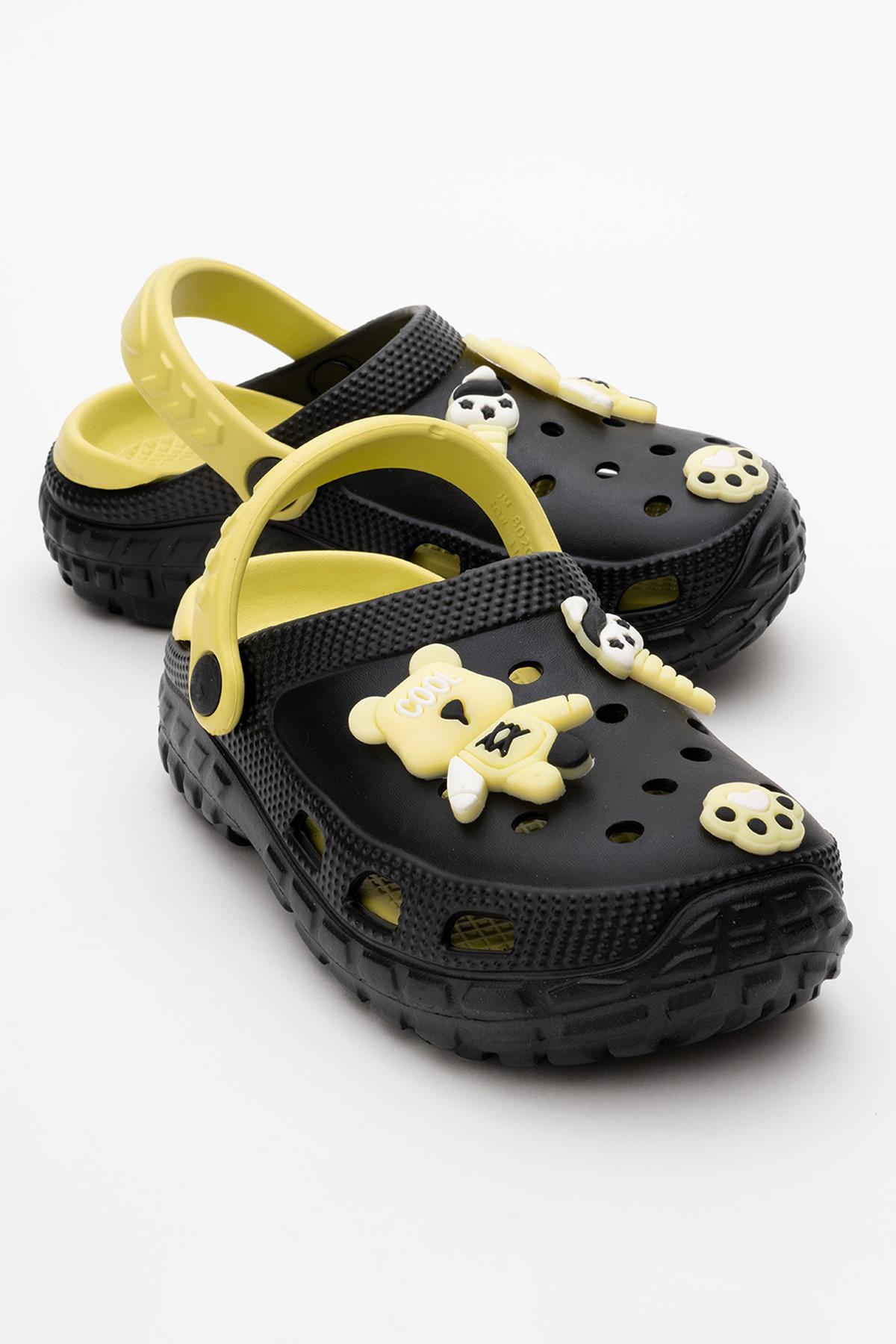 Çocuk Emojili Sabo Terlik 26-35 SİYAH - Görsel 2