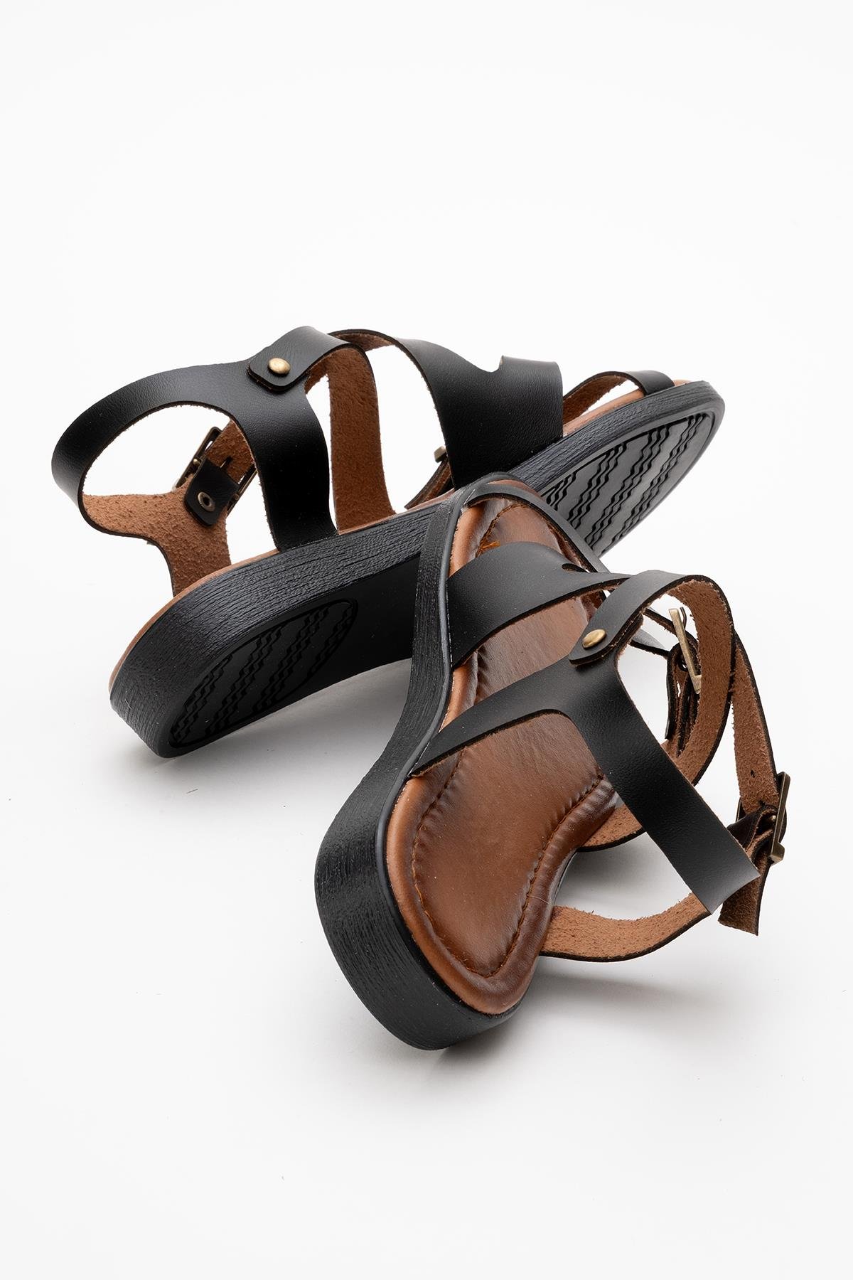Çapraz Biyeli Kadın Sandalet SİYAH - Görsel 5
