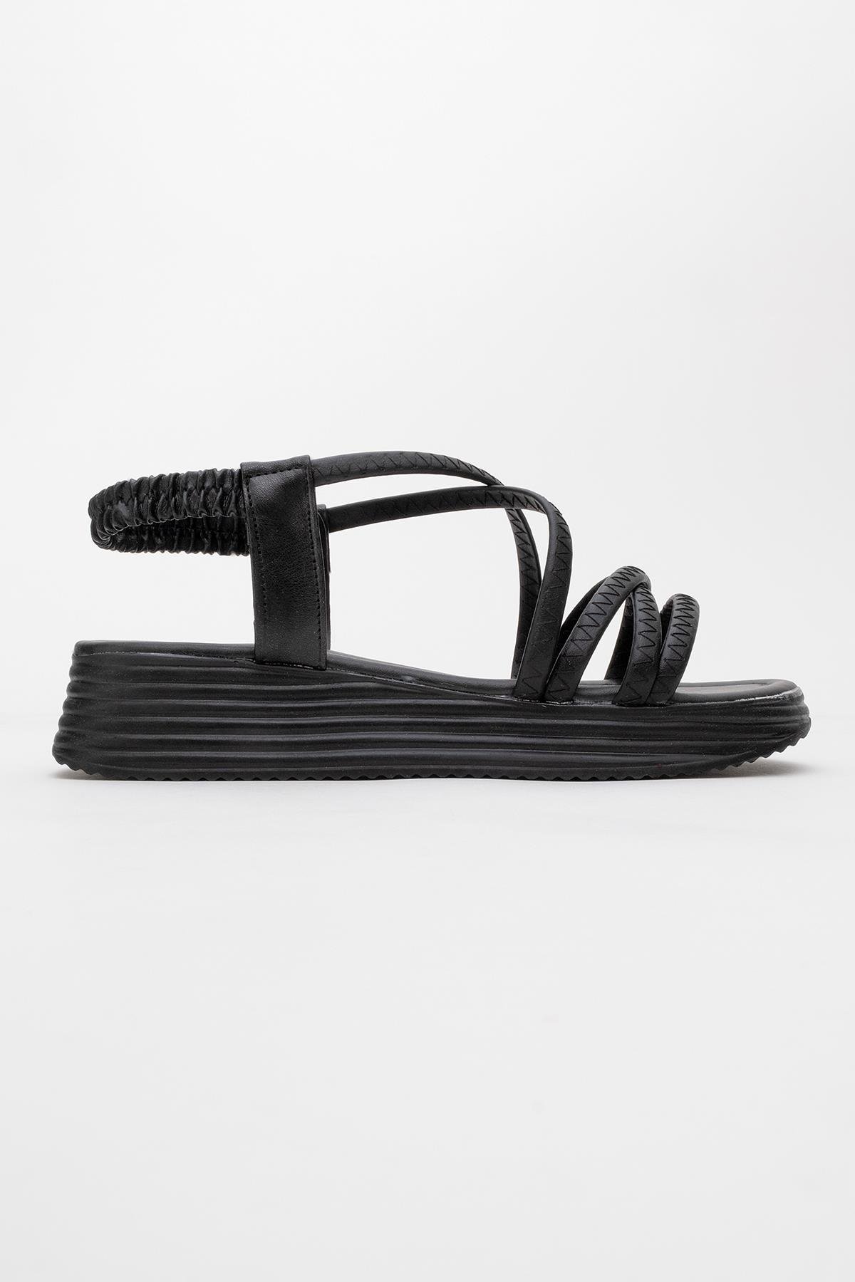 Kadın Çapraz Biyeli Sandalet SİYAH SİYAH - Görsel 3