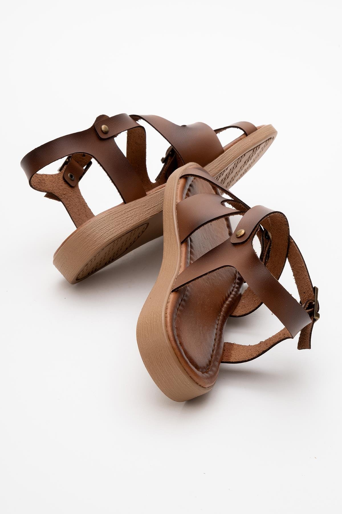 Çapraz Biyeli Kadın Sandalet TABA - Görsel 5