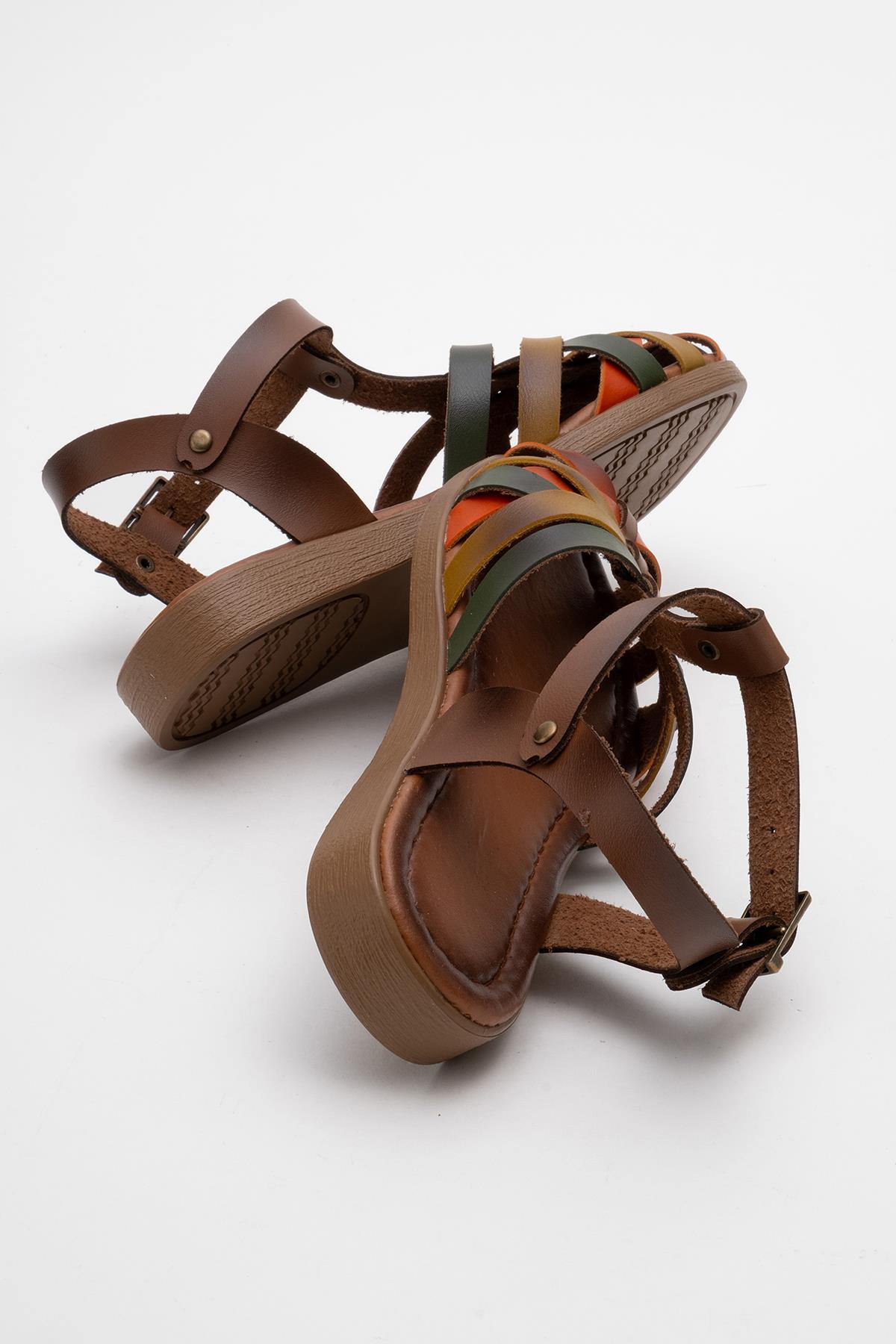 Çapraz Biyeli Kadın Sandalet TABA GARNİ - Görsel 5